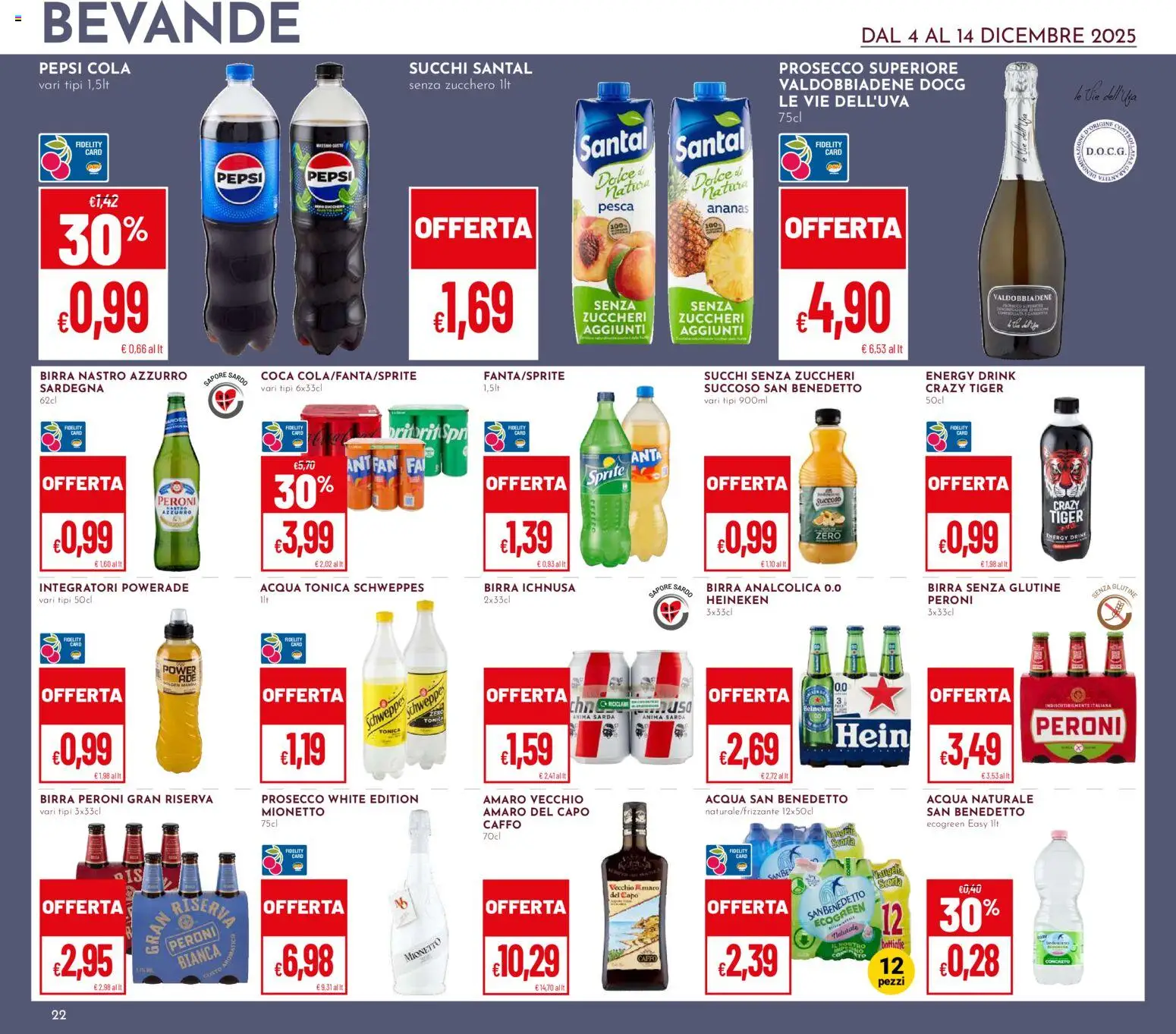 Volantino Pan del 04.12.2025 | Pagina: 22 | Prodotti: Birra, Acqua, Pesca, Ananas
