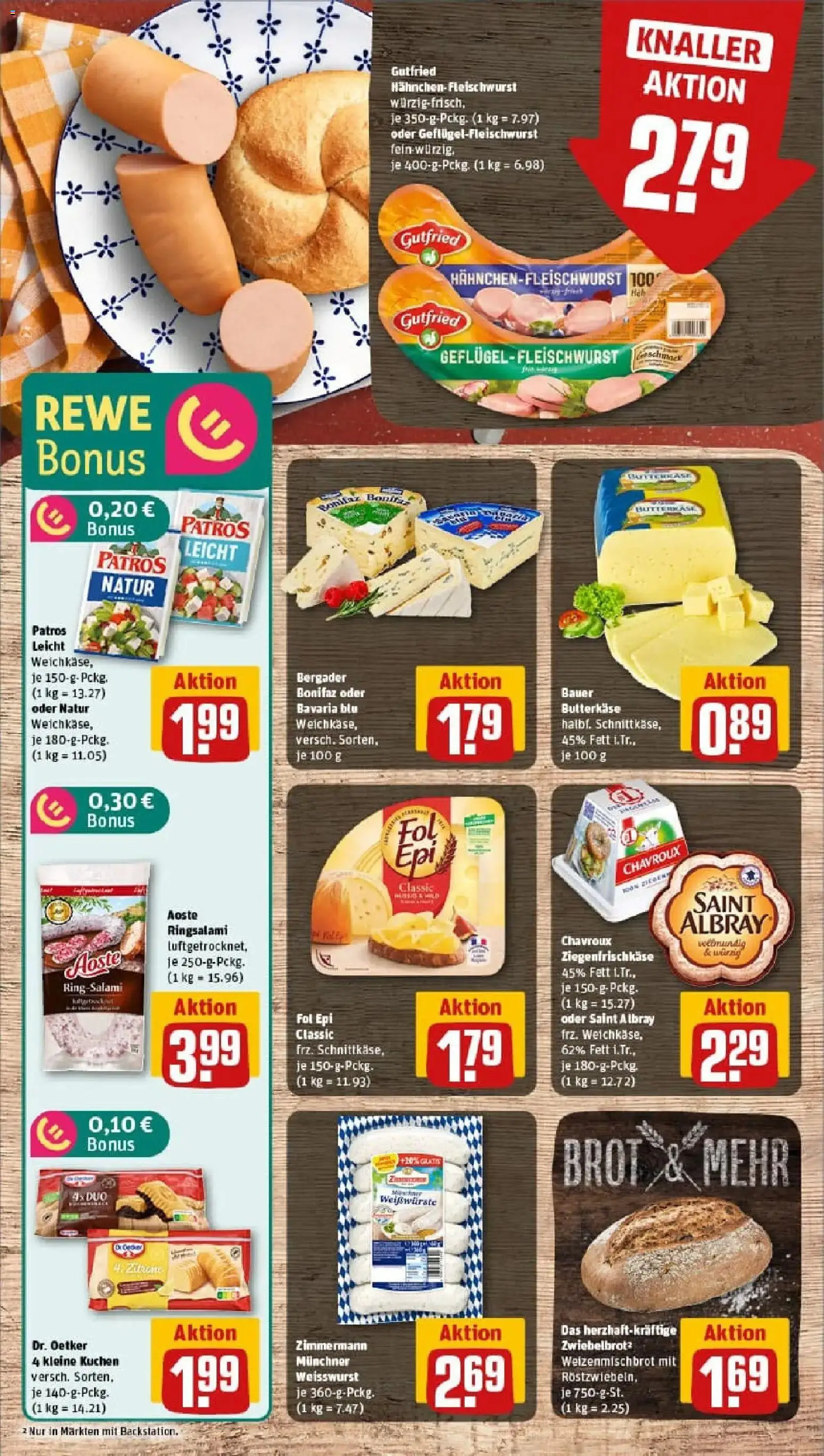 Rewe prospekt Berlin / Mitte	 – gültig ab 02.11.2025 | Seite: 9 | Produkte: Weißwurst, Brot, Salami, Kuchen