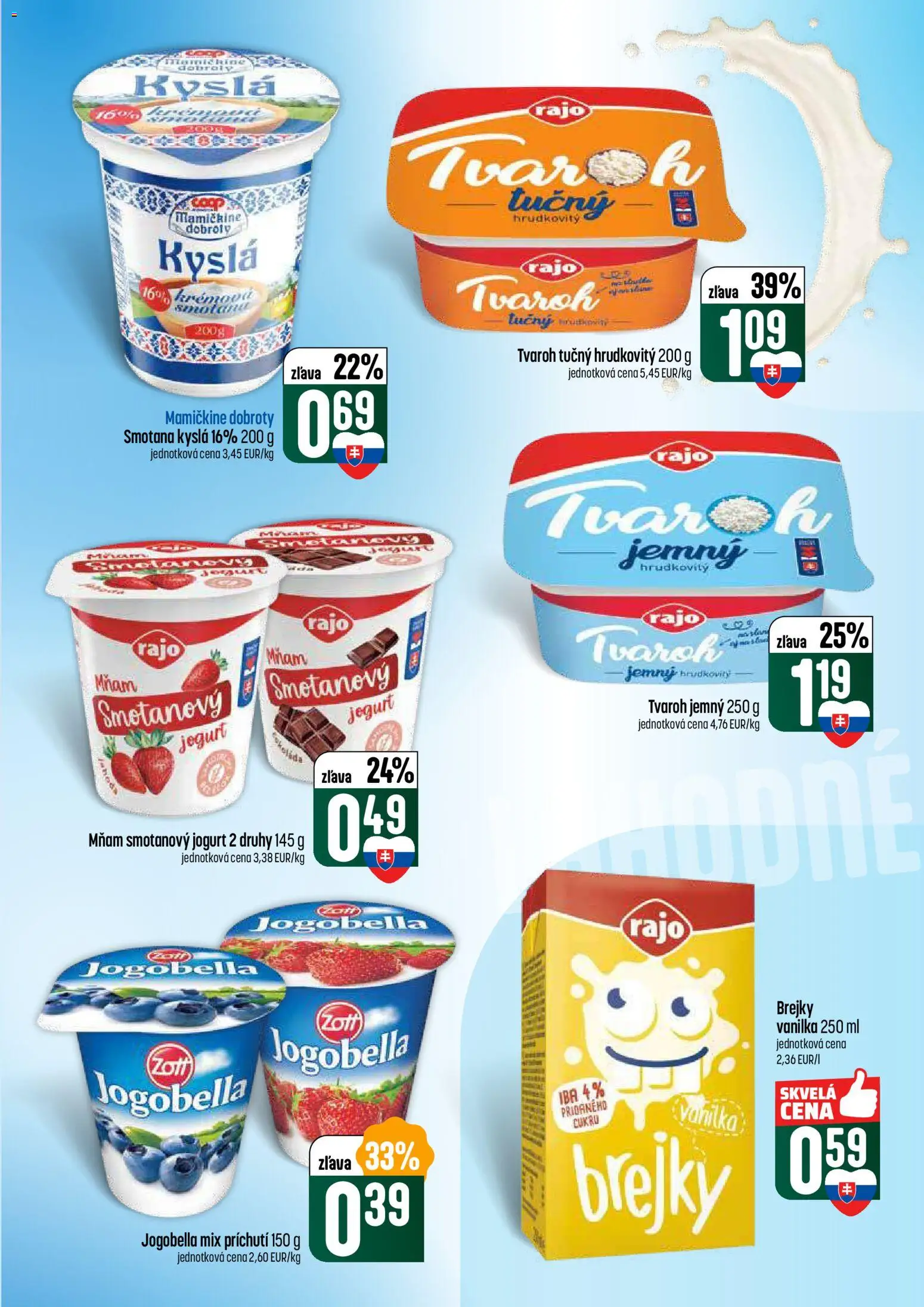 Nové COOP Jednota akcie – leták je platný od 26.02.2026 | Strana: 27 | Produkty: Jogurt, Smotana, Tvaroh