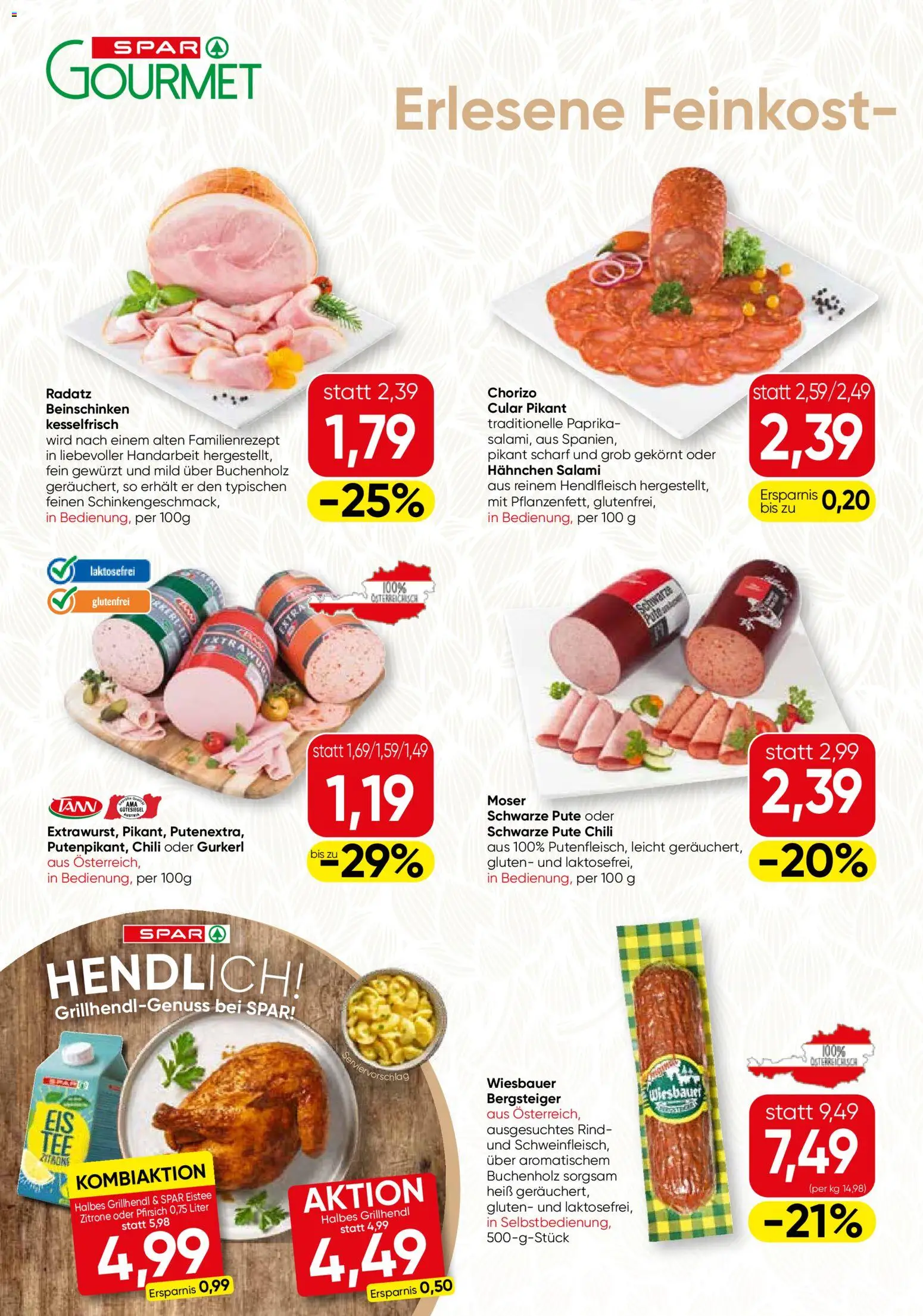 SPAR Gourmet Flugblatt gültig ab 26.02.2026 | Seite: 6 | Produkte: Zitrone, Pfirsich, Chili, Salami