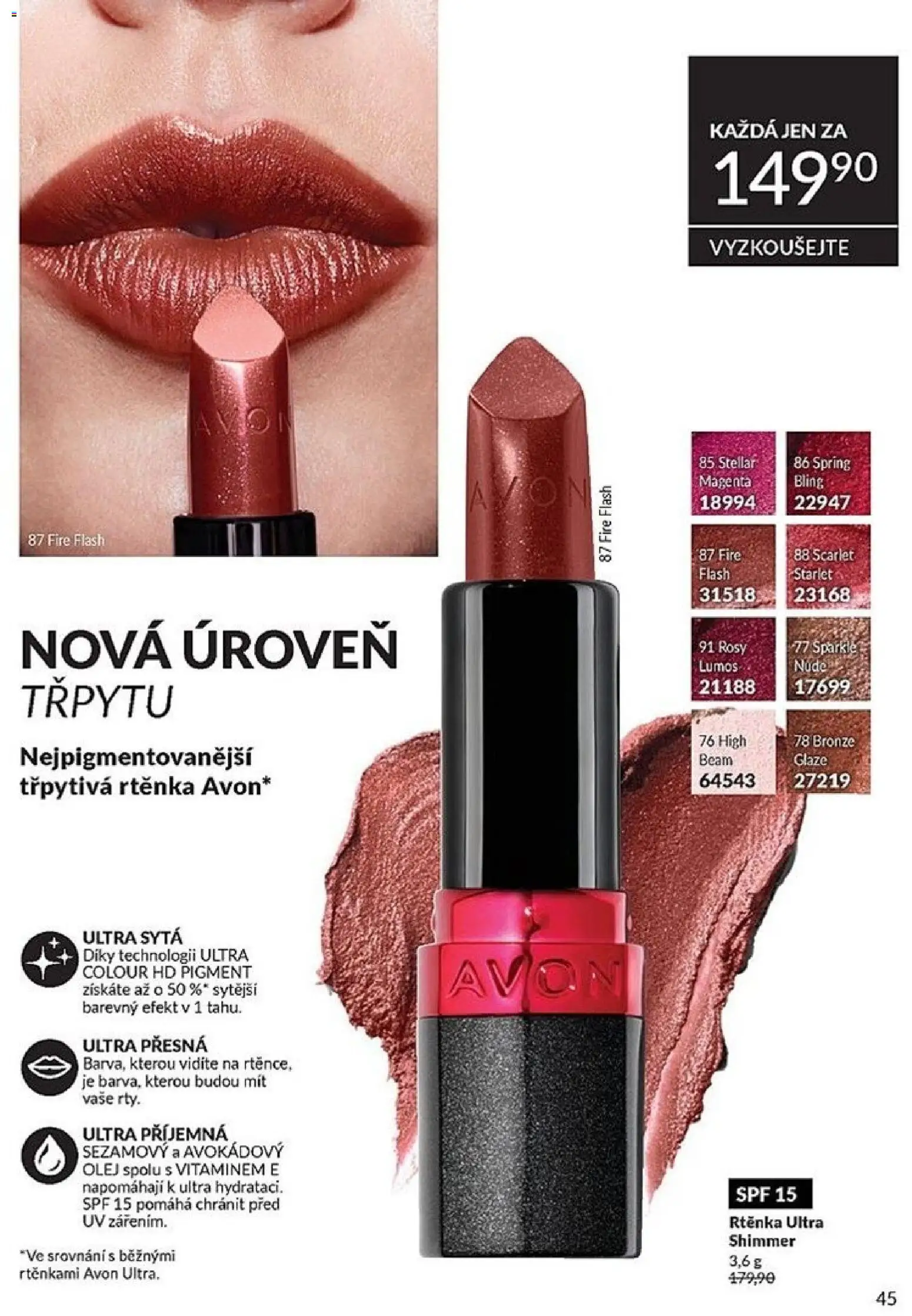 Avon Katalog 04/2026 od 01.04.2026 | Strana: 45 | Produkty: Olej, Rtěnka