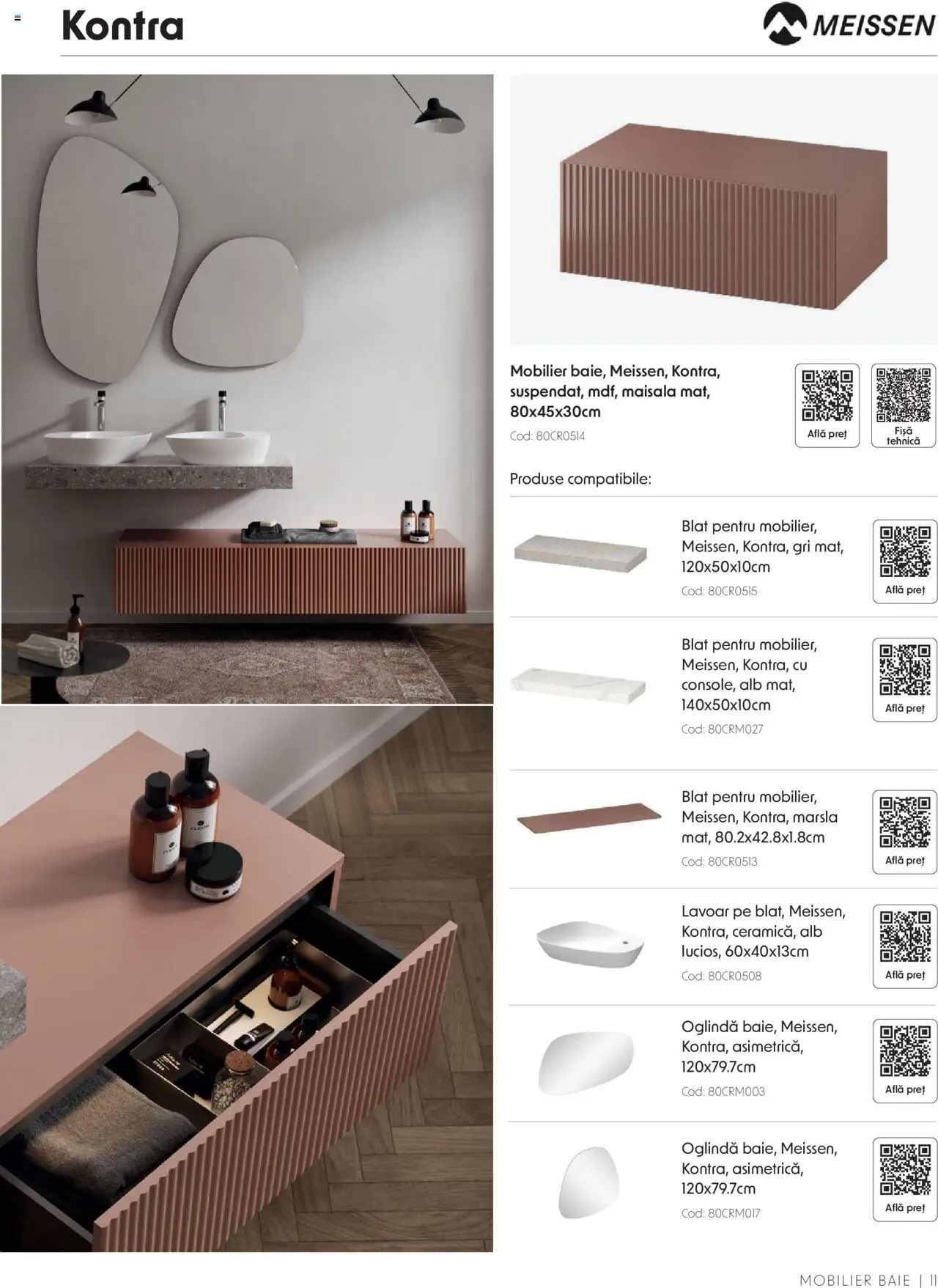 Catalog Romstal – valabil de la 25.11.2024 | Pagină: 11 | Produse: Lavoar, Oglindă