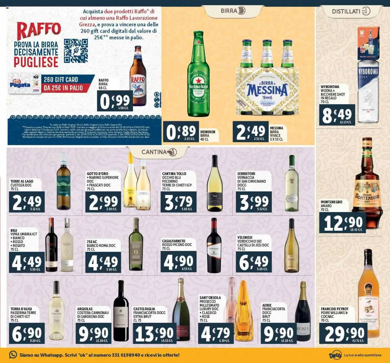 Volantino Decò del 21.08.2025 | Pagina: 17 | Prodotti: Prosecco, Pecorino, Amaro, Terra