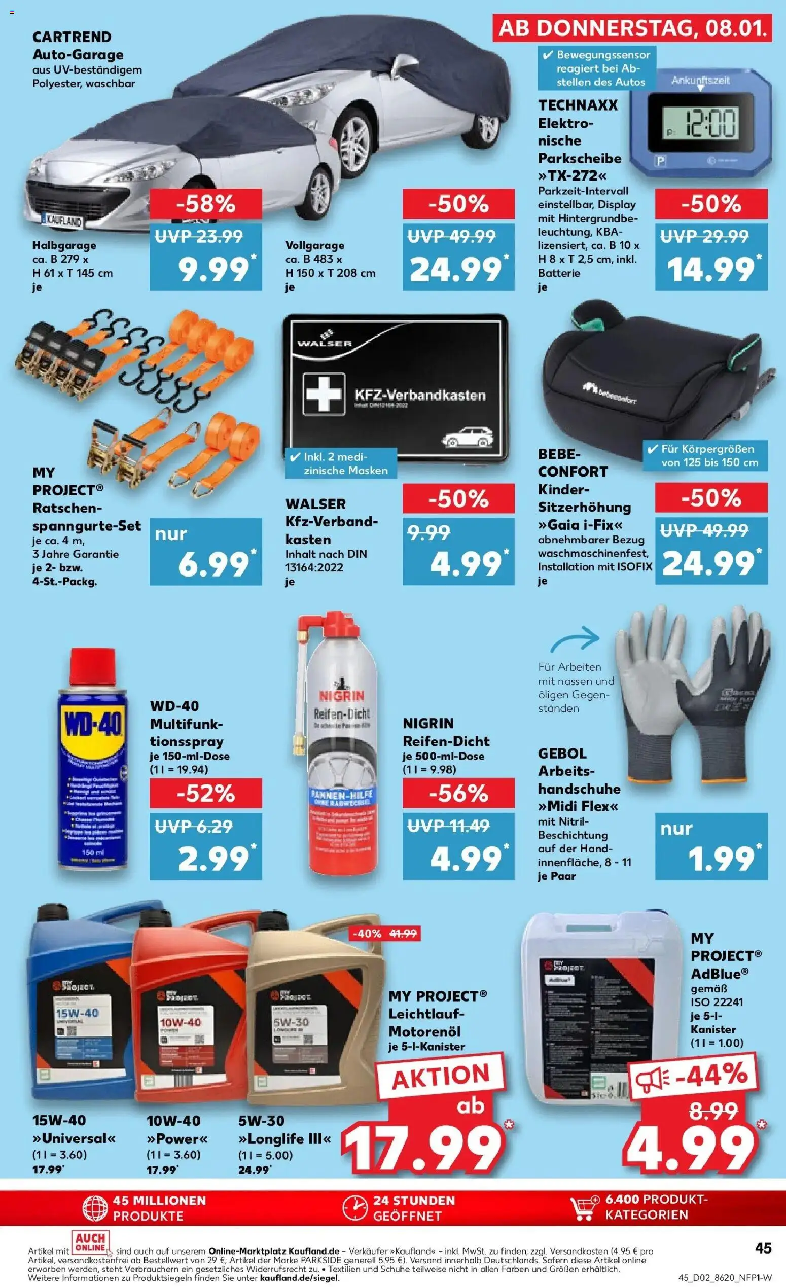 Kaufland prospekt Menden (Sauerland)	 – gültig ab 11.01.2026 | Seite: 45 | Produkte: Batterie, Handschuhe