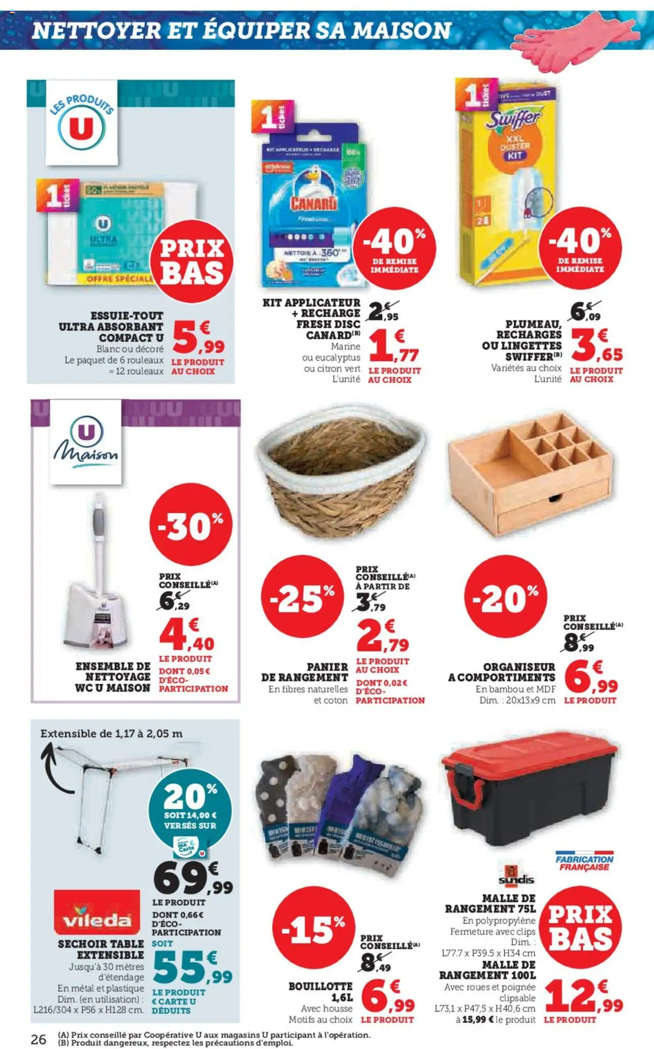  | Page: 26 | Produits: Séchoir, Panier, Vileda, Bouillotte