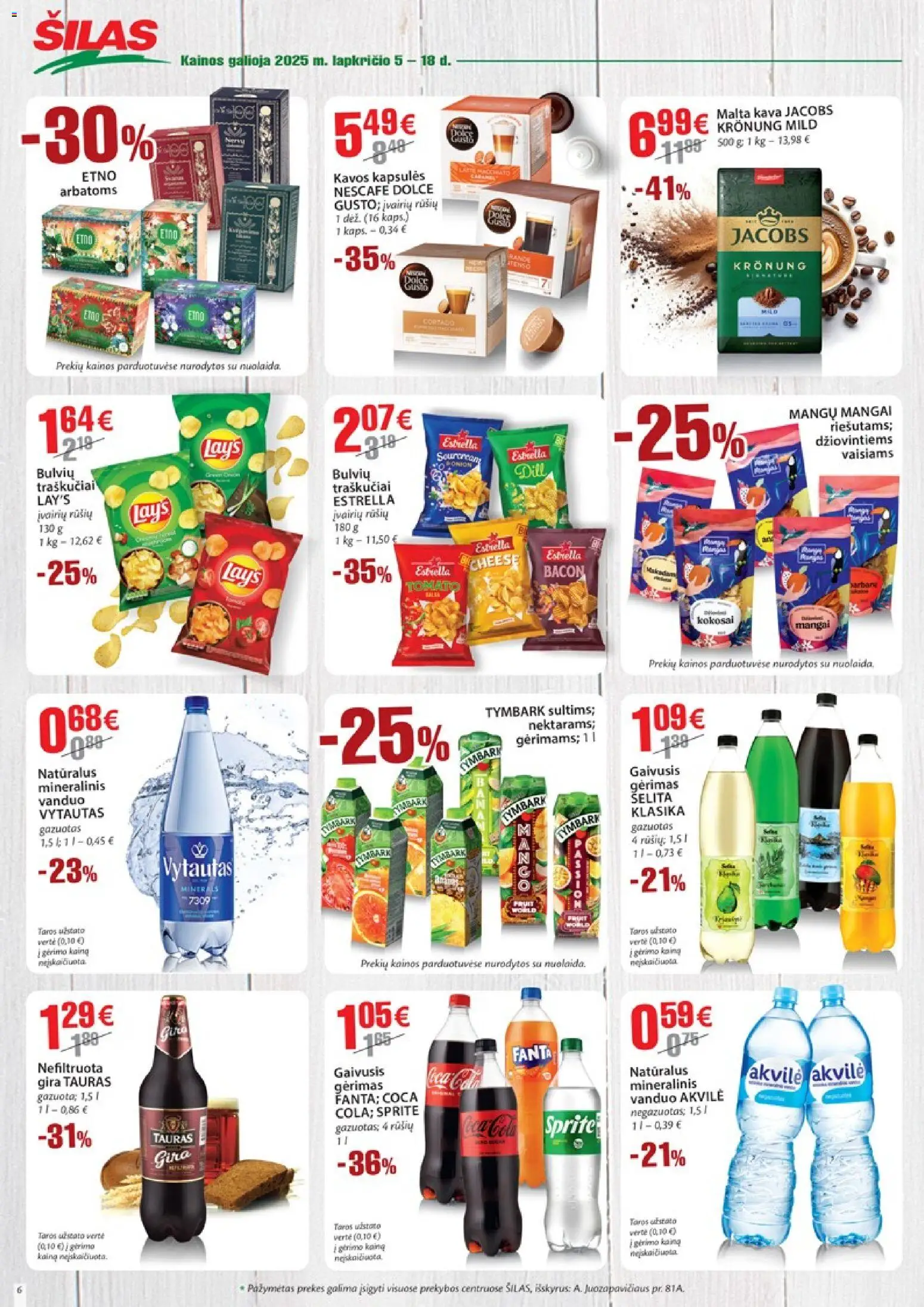 Šilas akcijos nuo 05.11.2025 | Puslapis: 6 | Prekių: Kava, Traškučiai