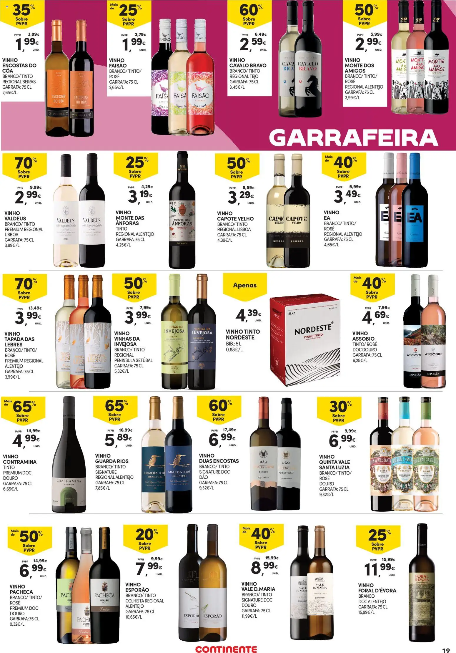 Continente - Açores │ válido de 19.02.2026 | Página: 19 | Produtos: Tinta, Vinho, Vinho tinto