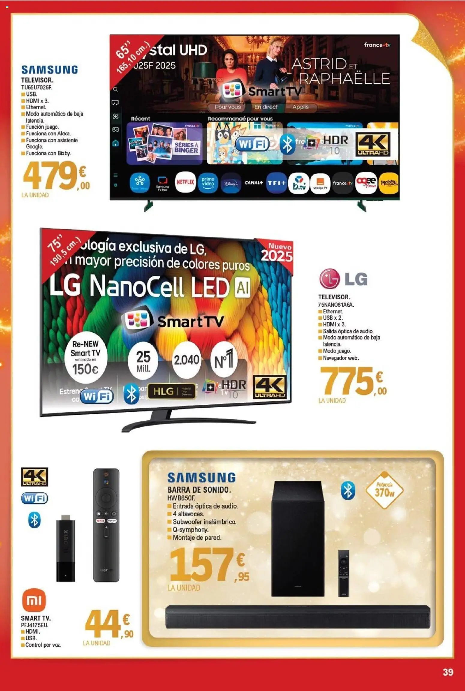 E.Leclerc folleto │ válido desde el 03.12.2025 | Página: 39 | Productos: Altavoces, Video, USB