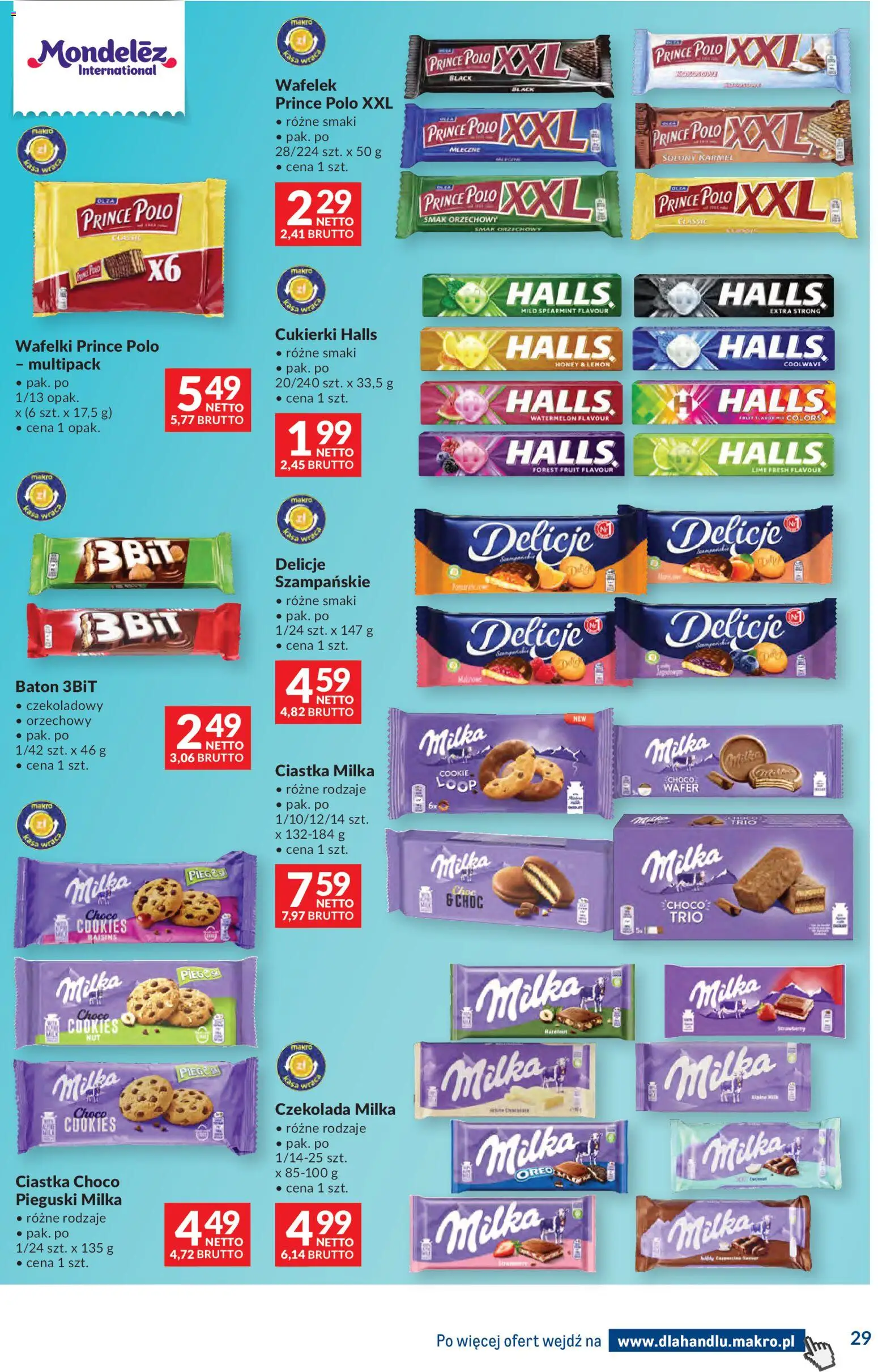 Makro Gazetka - Dystrybucja do sklepów od 17.02.2026 | Strona: 29 | Produkty: Prince polo xxl, Czekolada milka, Milka, Wafelki