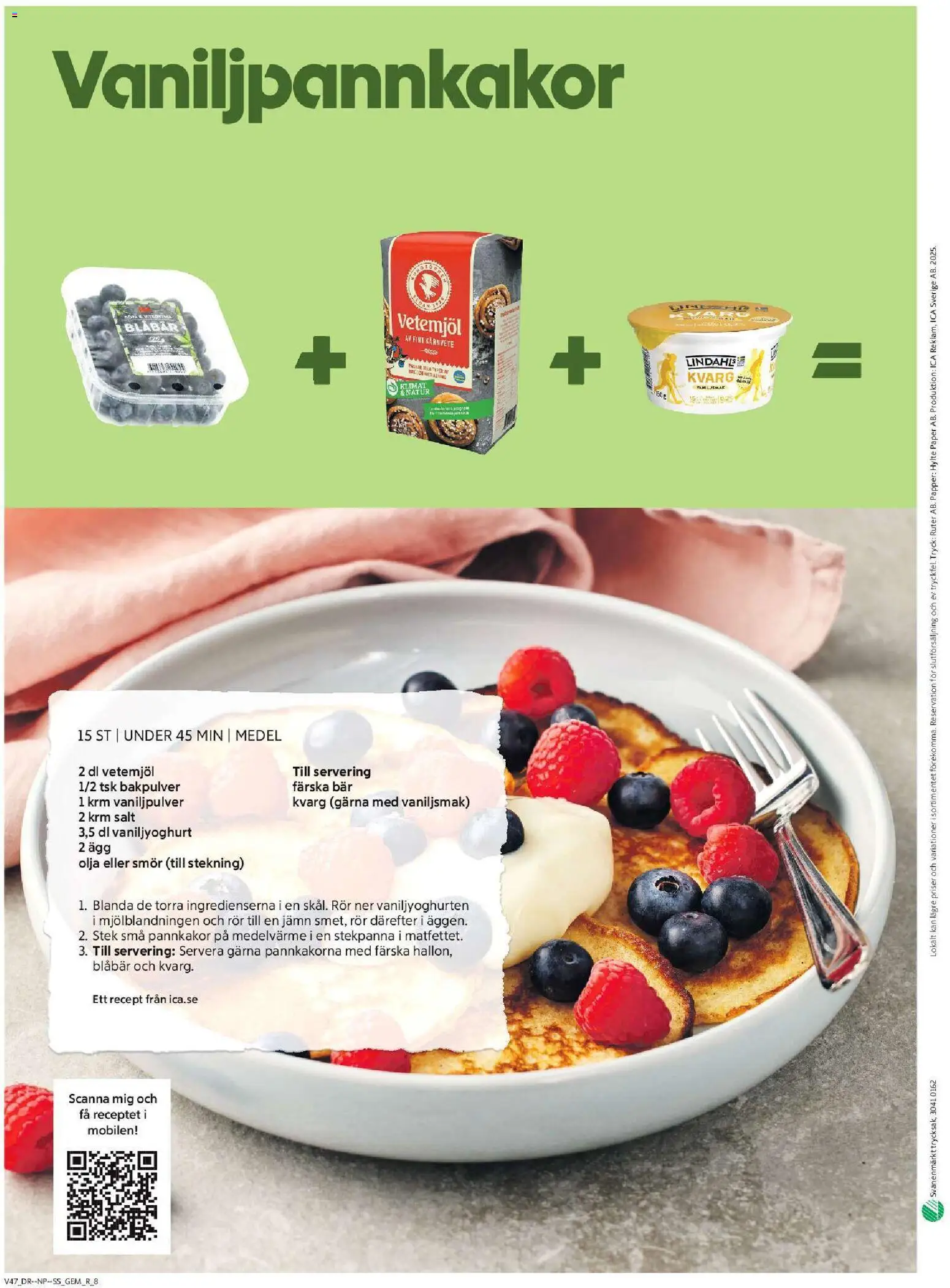 ICA Supermarket reklamblad aktuell från 17.11.2025 | Sida: 10 | Produkter: Salt, Ägg, Blåbär, Kvarg