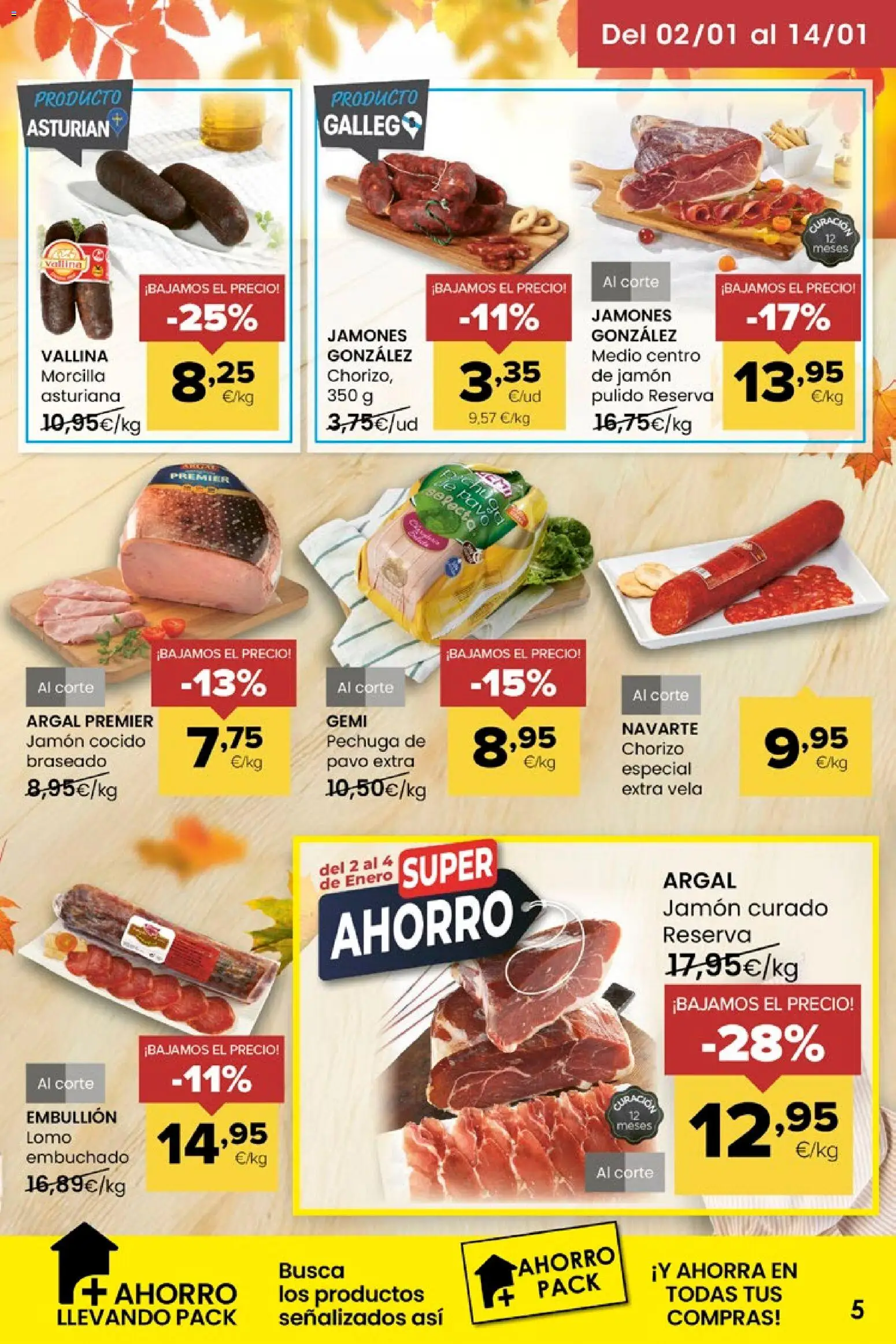 Eroski - Feliz día de Reyes │ válido desde el 05.01.2026 | Página: 5 | Productos: Jamón, Jamón cocido, Vela