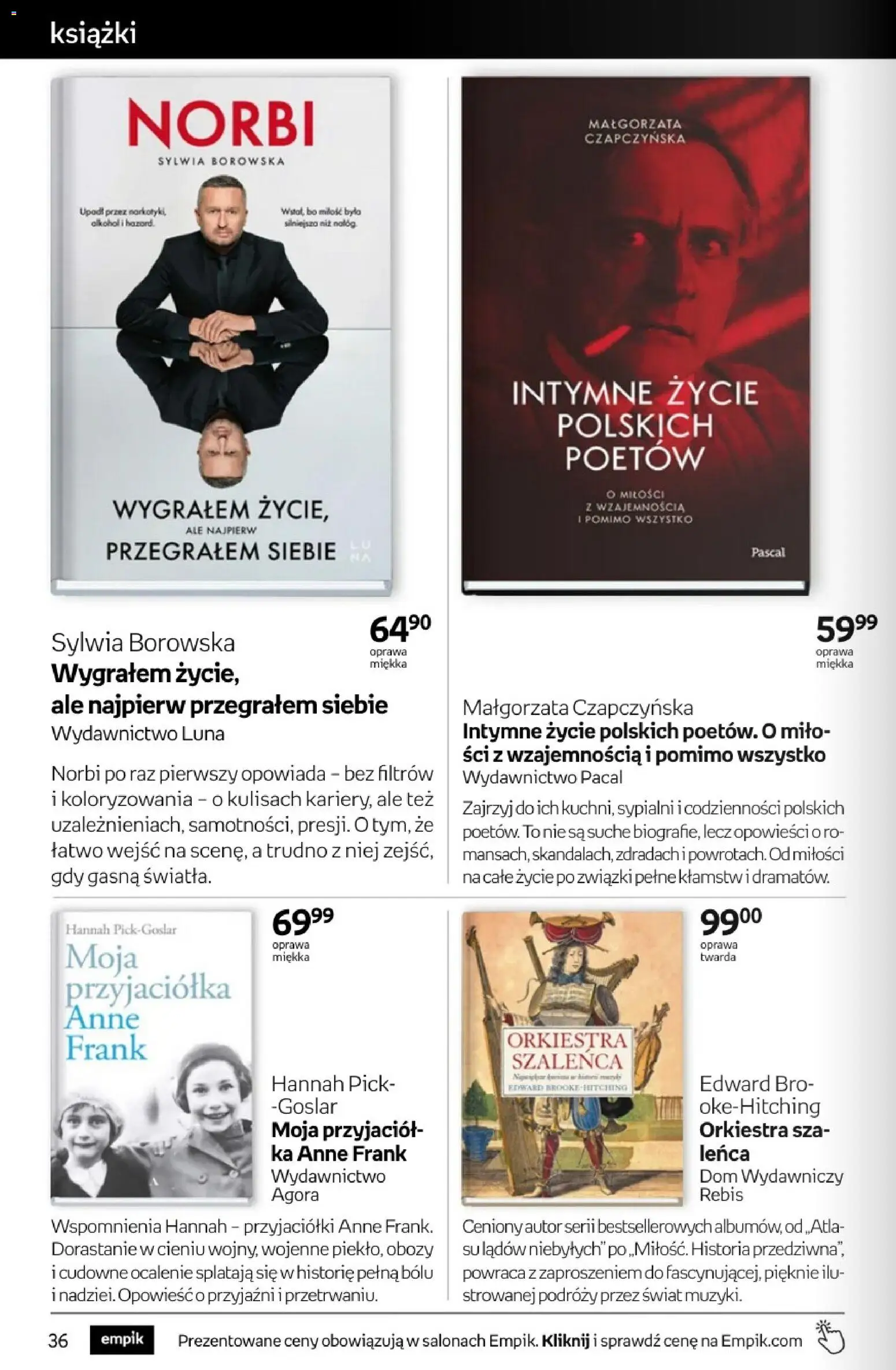 Empik promocje - Tom kultury Książki od 11.02.2026 | Strona: 36 | Produkty: Książki, Alkohol