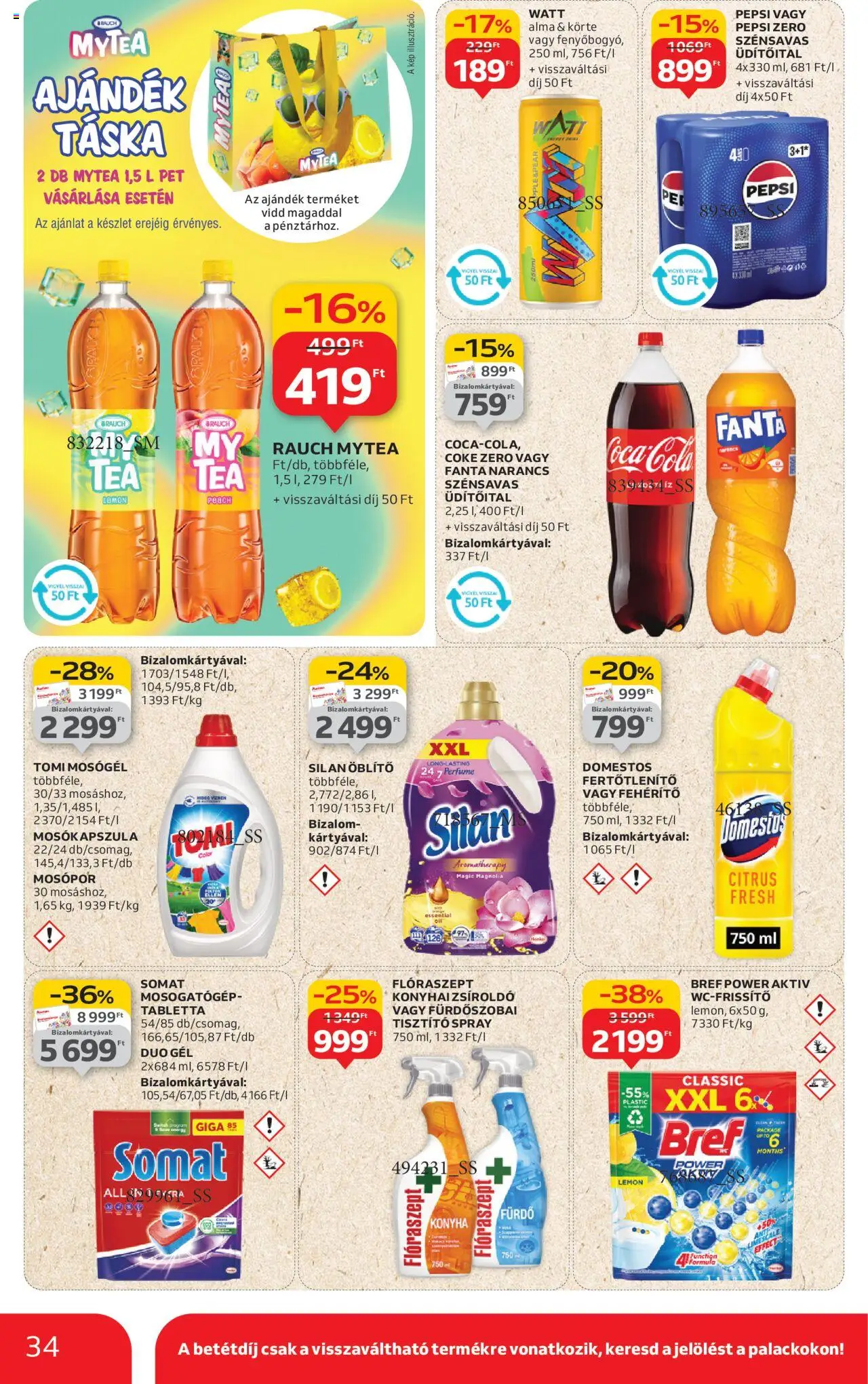 Auchan akciós ujság - amely érvényes a következő dátumtól: 28.08.2025 | Oldal: 34 | Termékek: Pepsi, Táska, Mosogatógép, Narancs