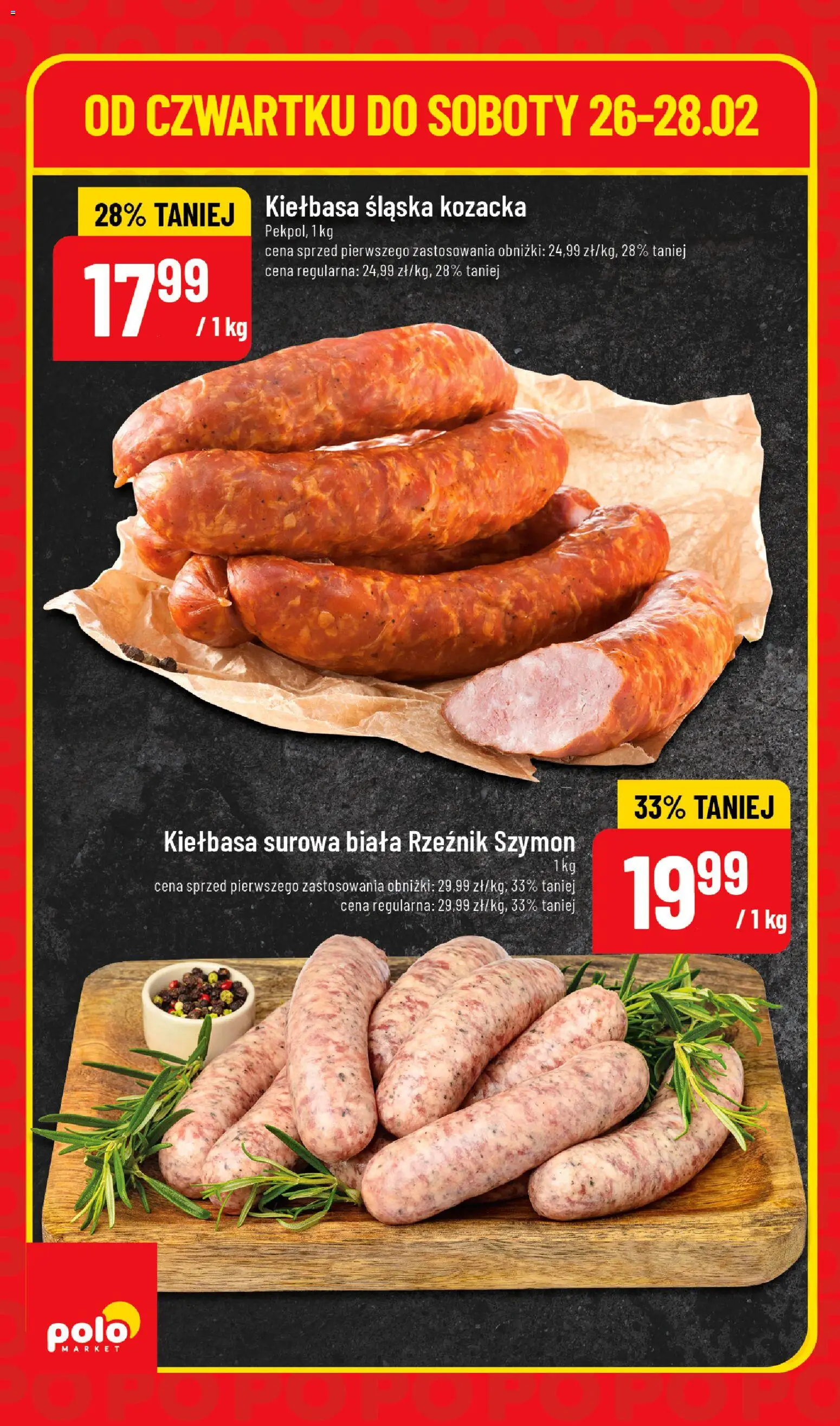POLOmarket Gazetka - Super Hity od 26.02.2026 | Strona: 6 | Produkty: Kiełbasa, Kiełbasa śląska