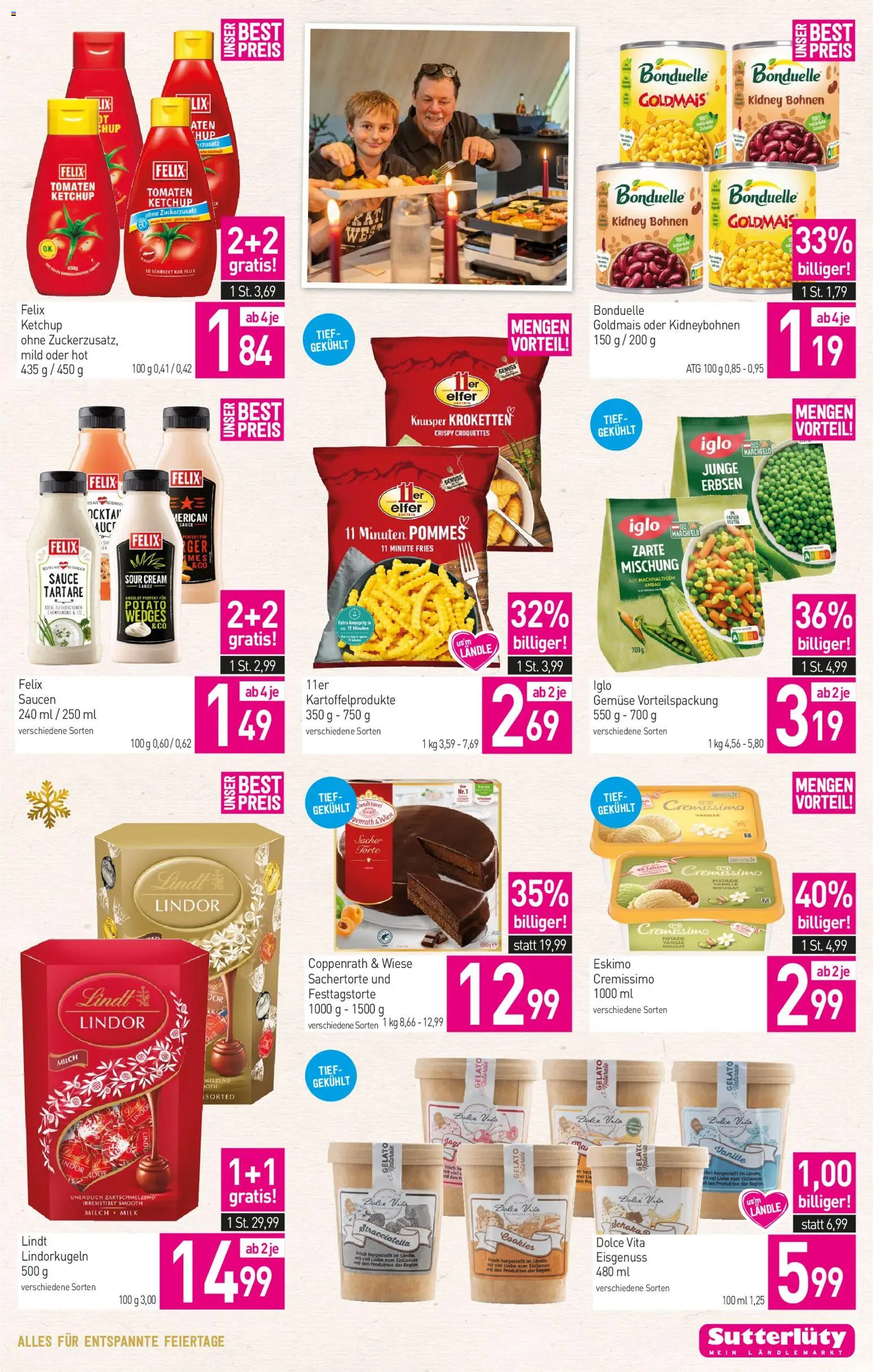 Sutterlüty Flugblatt gültig ab 22.12.2025 | Seite: 15 | Produkte: Rizsliszt, Erbsen, Milch, Tomaten