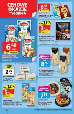 Auchan Gazetka - Pewność niskich cen Hipermarket od 18.09.2025 | Strona: 20 | Produkty: Karta, Serek, Paluszki, Paluszki serowe