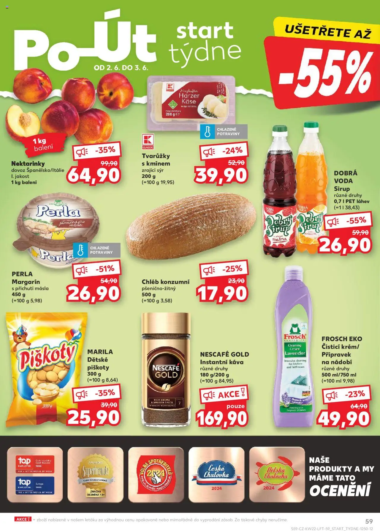 Kaufland leták - Kolín od 28.05.2025 | Strana: 59 | Produkty: Voda, Káva, Kaše, Margarín