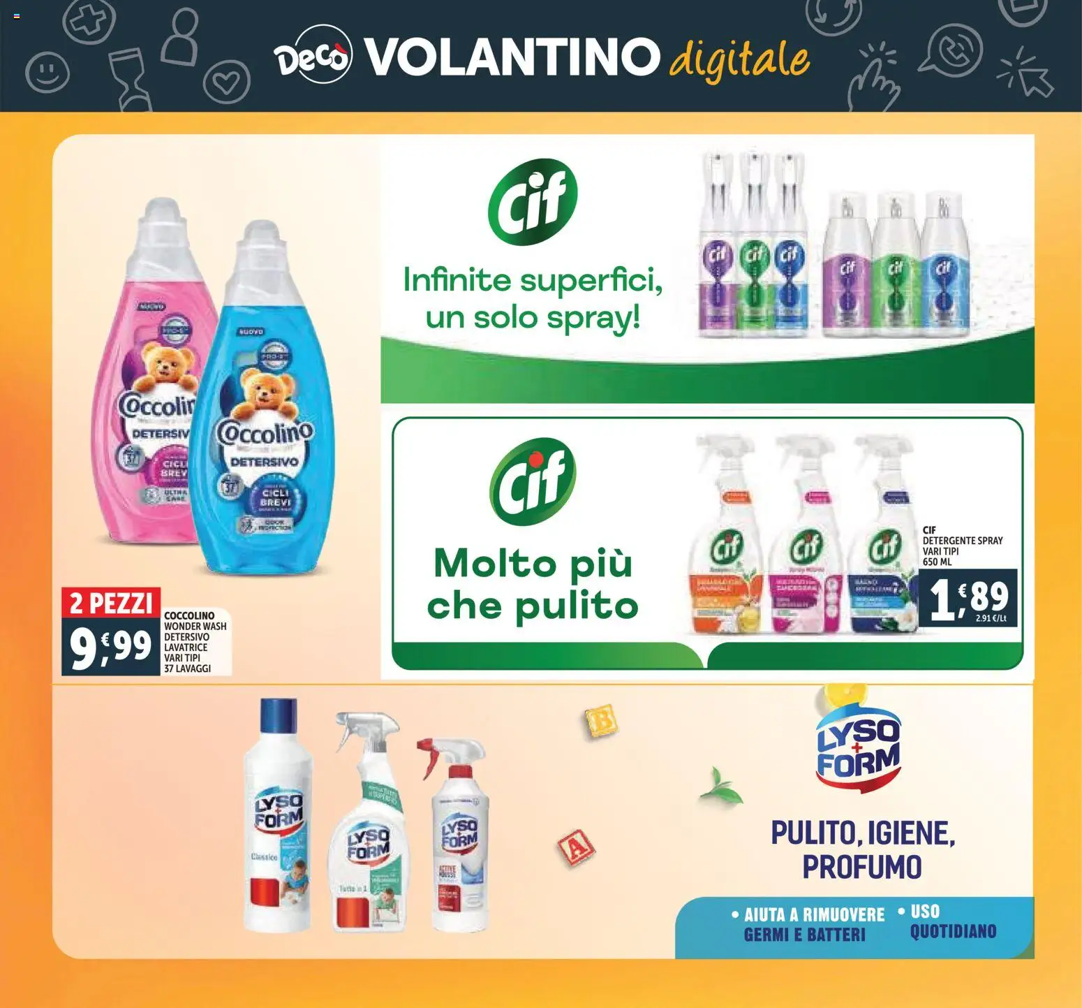 Volantino Decò del 20.11.2025 | Pagina: 34 | Prodotti: Detergente, Lavatrice, Profumo