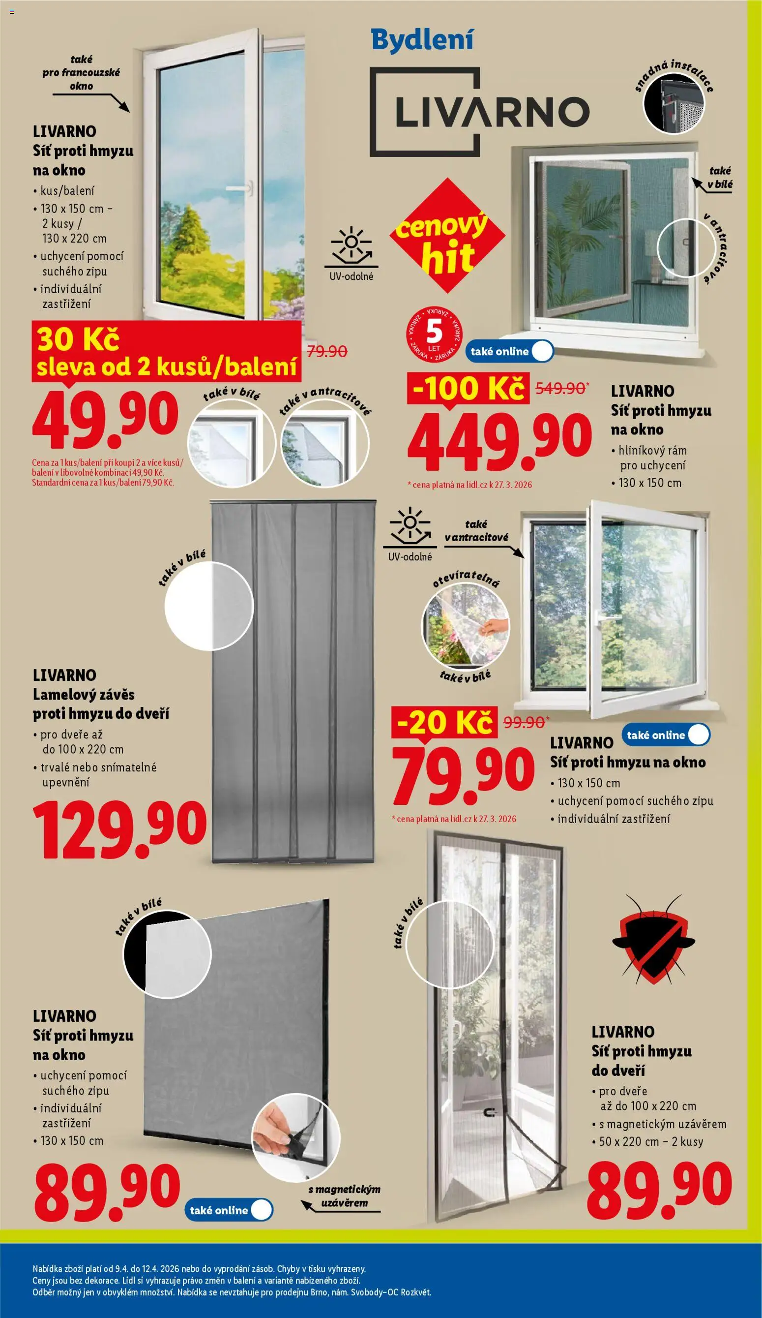 Lidl leták od 09.04.2026 | Strana: 27 | Produkty: Závěs, Síť, Síť proti hmyzu