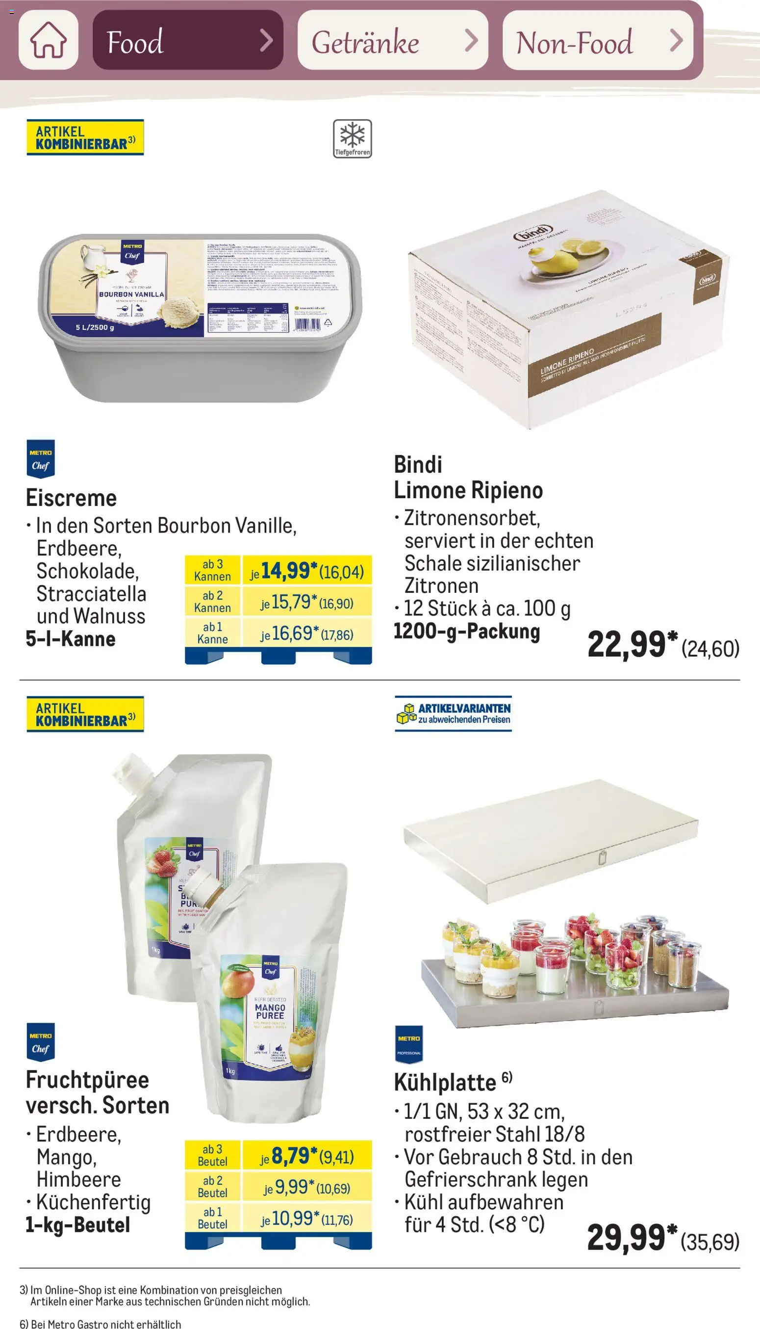 Metro Saisonkatalog Frühlingsgenuss – gültig ab 01.03.2026 | Seite: 25 | Produkte: Gefrierschrank, Mango, Himbeere, Bourbon