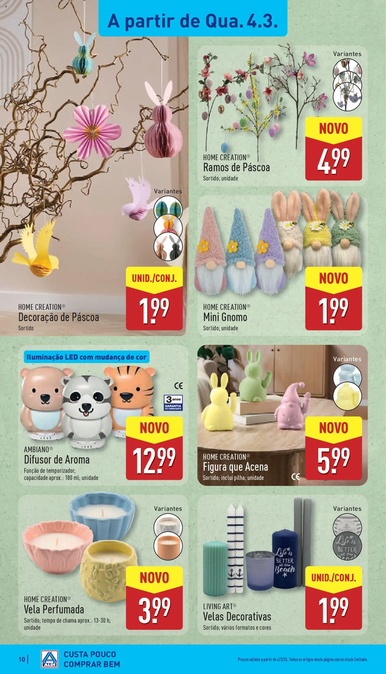 Aldi folheto │ válido de 02.03.2026 | Página: 10 | Produtos: Difusor, Velas