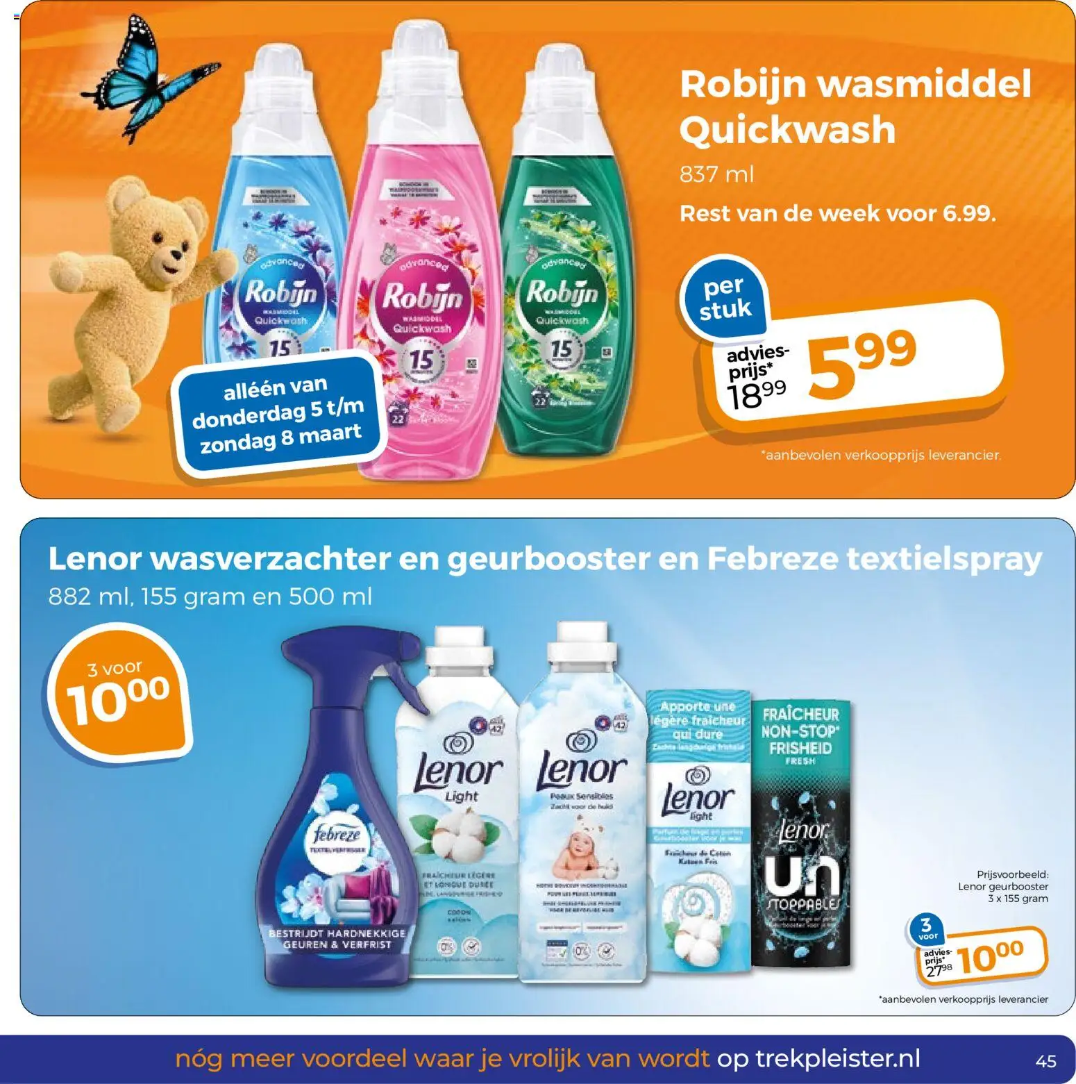 {H1} | Pagina: 45 | Producten: Wasmiddel, Wasverzachter, Robijn, Geuren