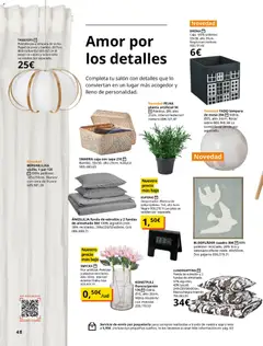 Vista previa IKEA - Salones válido desde el 04.02.2026 | Página: 48 | Productos: Edredón, Planta artificial, Mesa, Lámpara