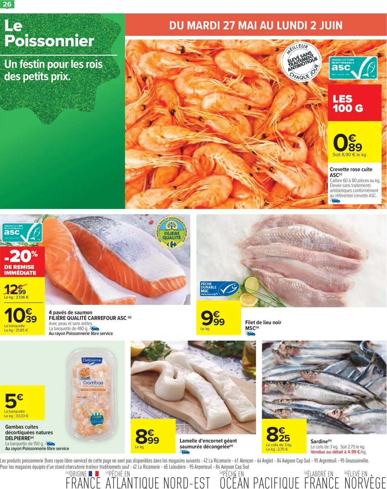 | Page: 28 | Produits: Pêche, Sardine, Crevette, Poissonnerie