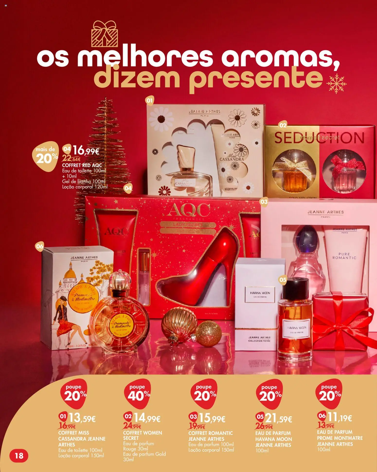 Pingo Doce Bem Estar Natal Lojas │ válido de 18.11.2025 | Página: 18 | Produtos: Perfume, Eau de toilette, Gel de banho, Banho