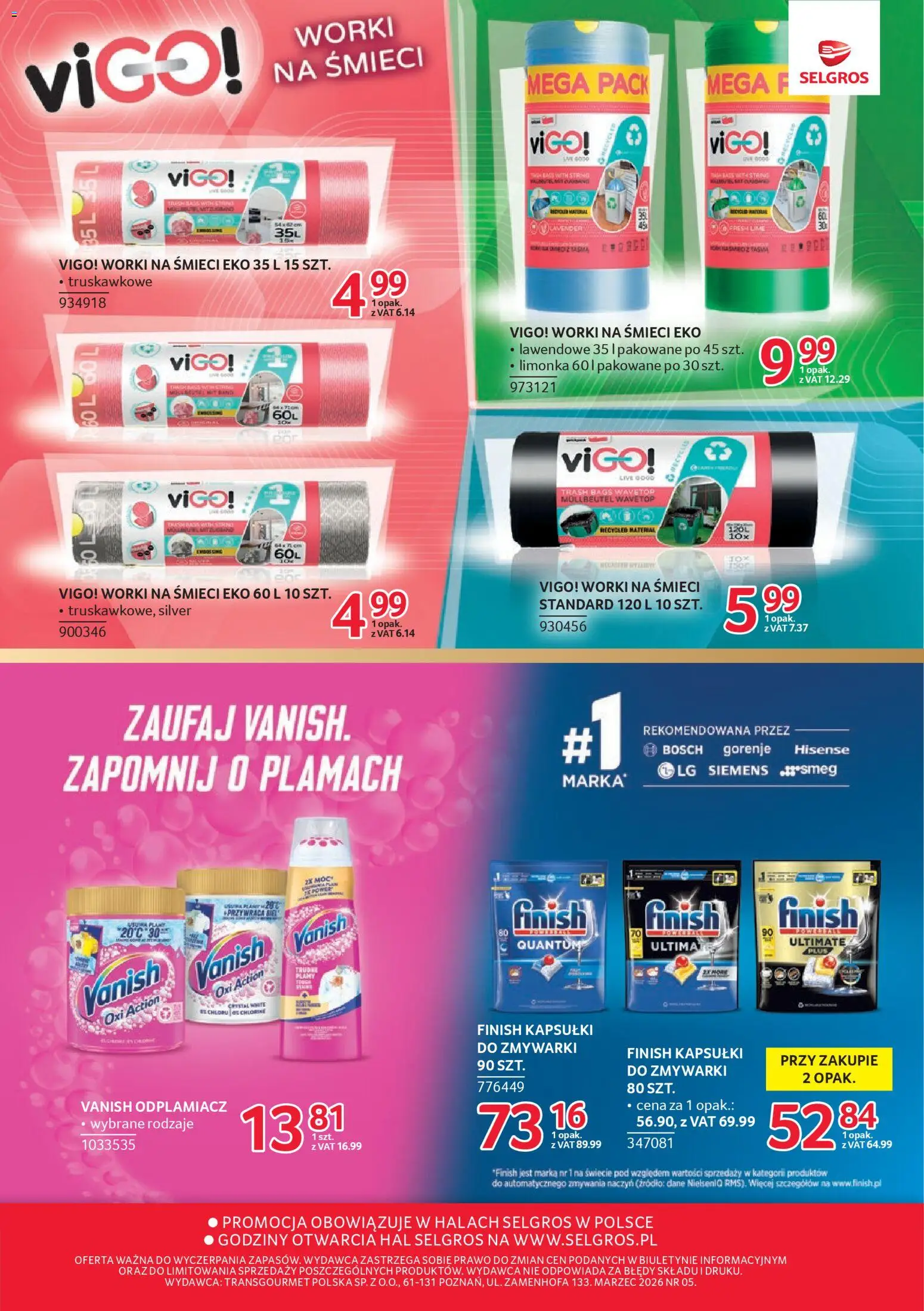 Selgros cash&carry gazetka - Markowe produkty od 05.03.2026 | Strona: 20