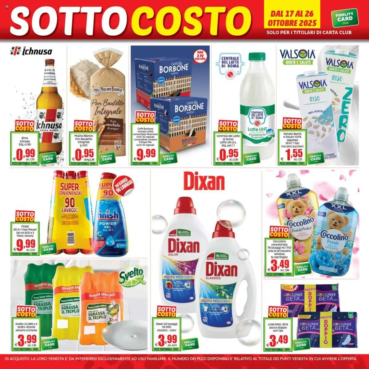 Volantino Elite Supermercati del 17.10.2025 | Pagina: 3 | Prodotti: Birra, Limone, Latte parzialmente scremato, Lavazza
