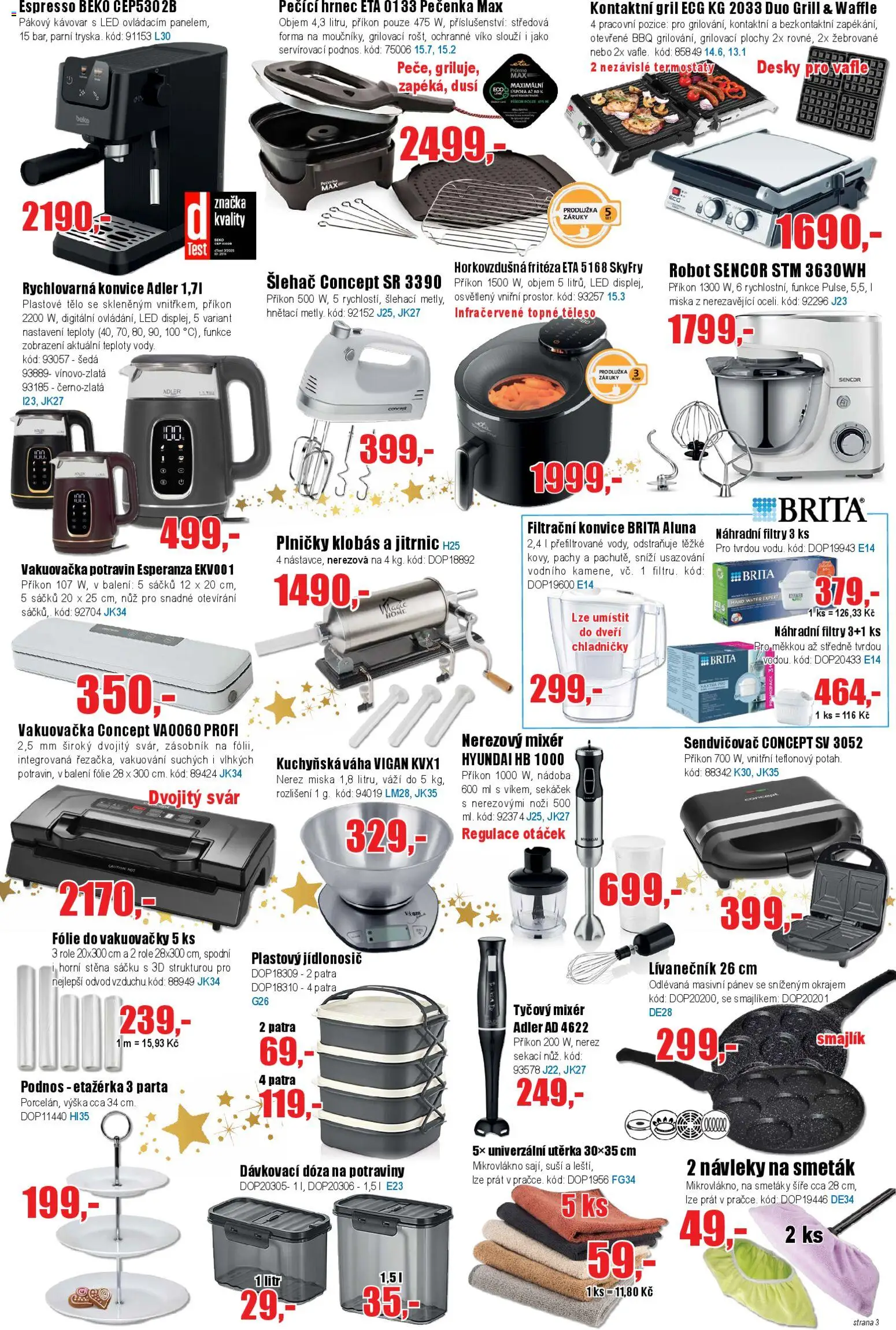 Eva supermarket leták od 19.11.2025 | Strana: 3 | Produkty: Jídlonosič, Miska, Kávovar, Desky