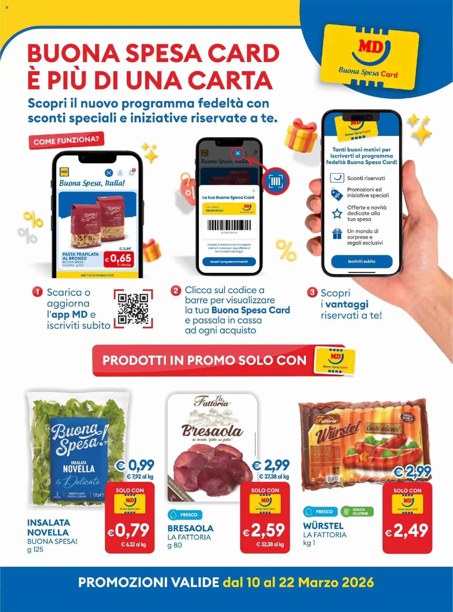 Volantino MD Discount del 10.03.2026 | Pagina: 13 | Prodotti: Tè, Bresaola, Pasta, Fusilli