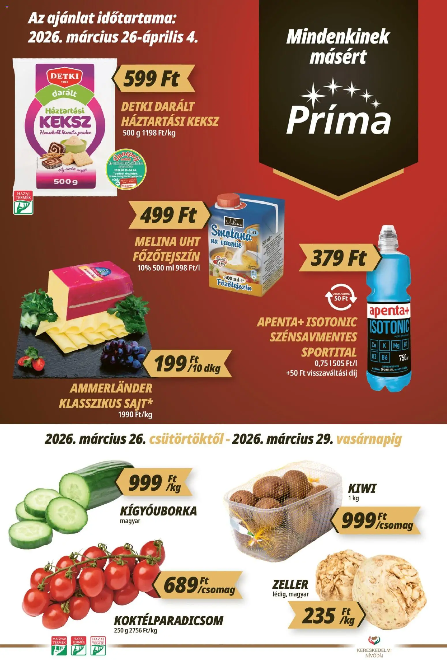 CBA Príma Akciós Újság 2026.03.26.-tól/töl - fantasztikus ajánlatokat! 🛍️ | Magyarország