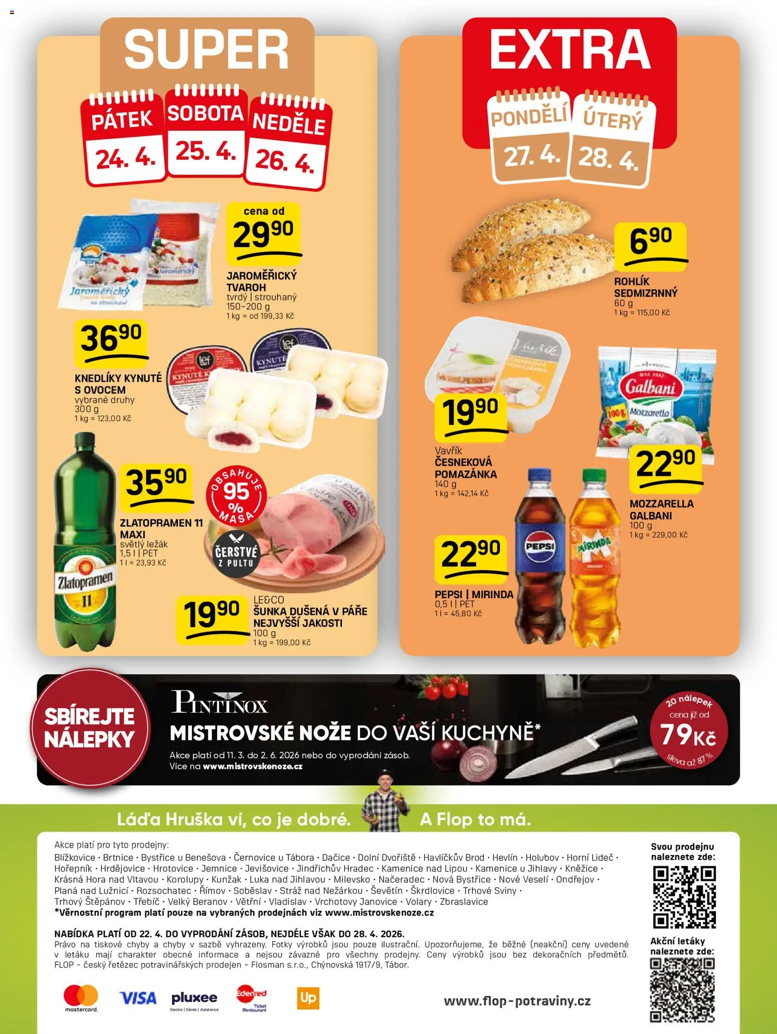 Flop leták od 22.04.2026 | Strana: 12 | Produkty: Zlatopramen, Pepsi, Mirinda, Pomazánka