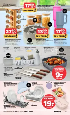 Pogląd oferty "Netto gazetka - Non Food" - ważna od 05.02.2026 | Strona: 3 | Produkty: Suszarka, Gąbka, Przyprawy