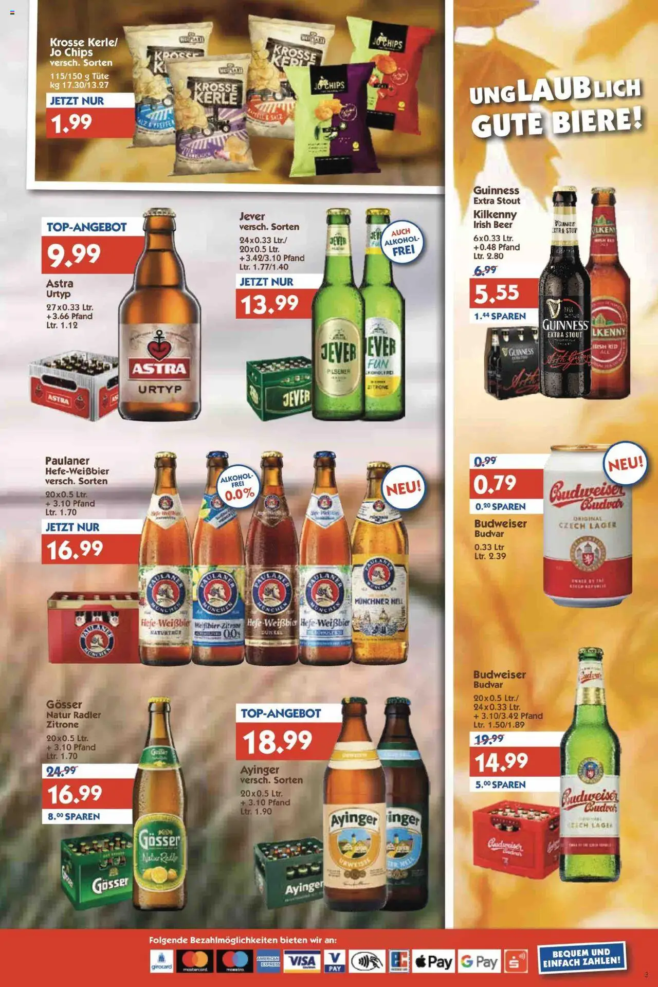 HOL’AB! Prospekt 	 – gültig ab 22.09.2025 | Seite: 3 | Produkte: Weißbier, Radler, Budweiser, Paulaner