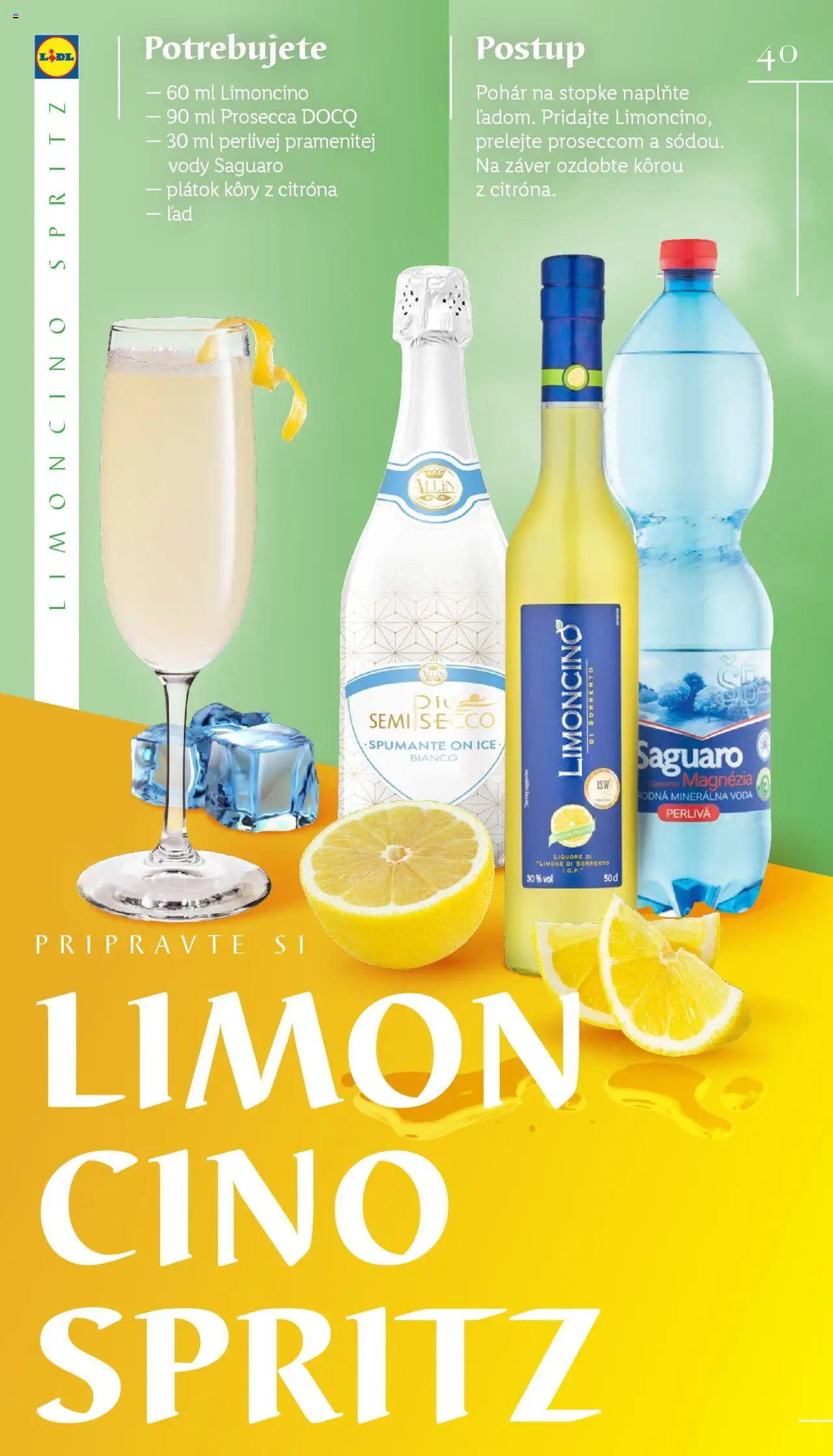 Lidl barmanská príručka │ platný od 03.06.2025 | Strana: 40 | Produkty: Voda, Minerálna voda
