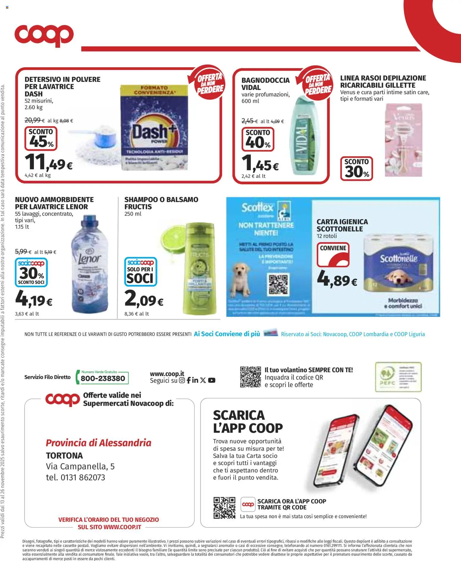 Volantino COOP del 13.11.2025 | Pagina: 8 | Prodotti: Carta igienica, Tè, Lavatrice, Data