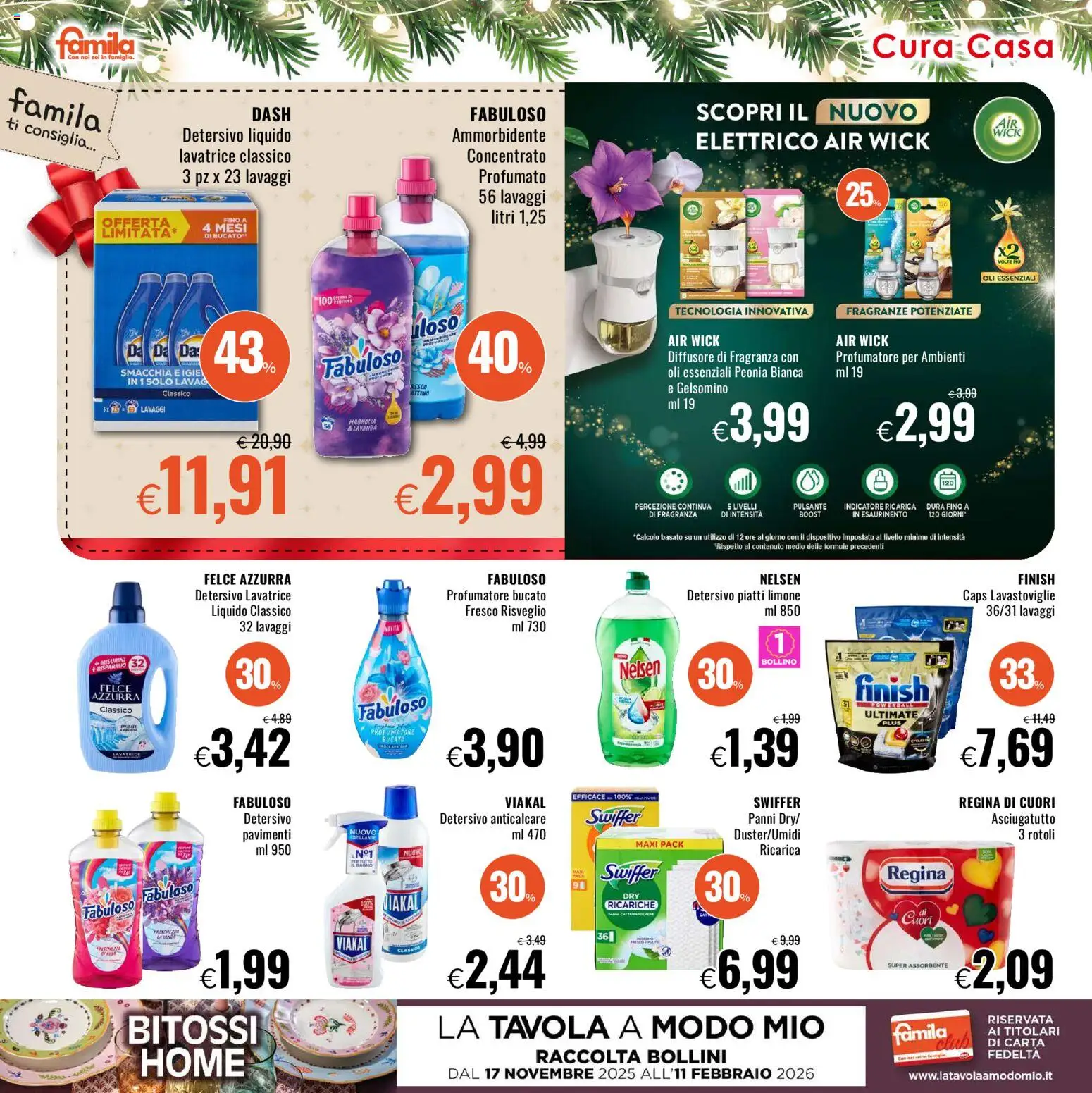 Volantino Famila del 11.12.2025 | Pagina: 28 | Prodotti: Ammorbidente, Anticalcare, Limone, Lavastoviglie