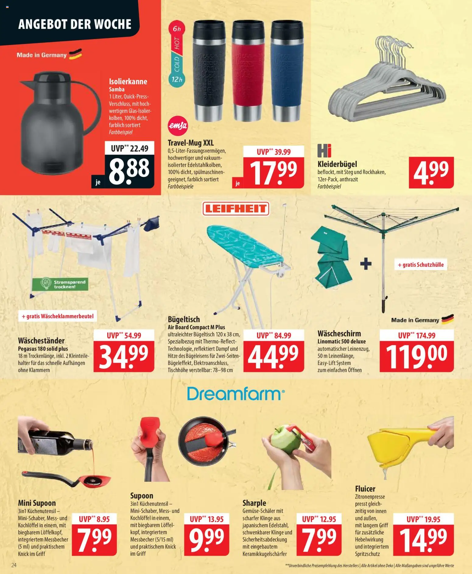 Famila Prospekt 	 – gültig ab 23.03.2026 | Seite: 24 | Produkte: Kleiderbügel, Waschestander