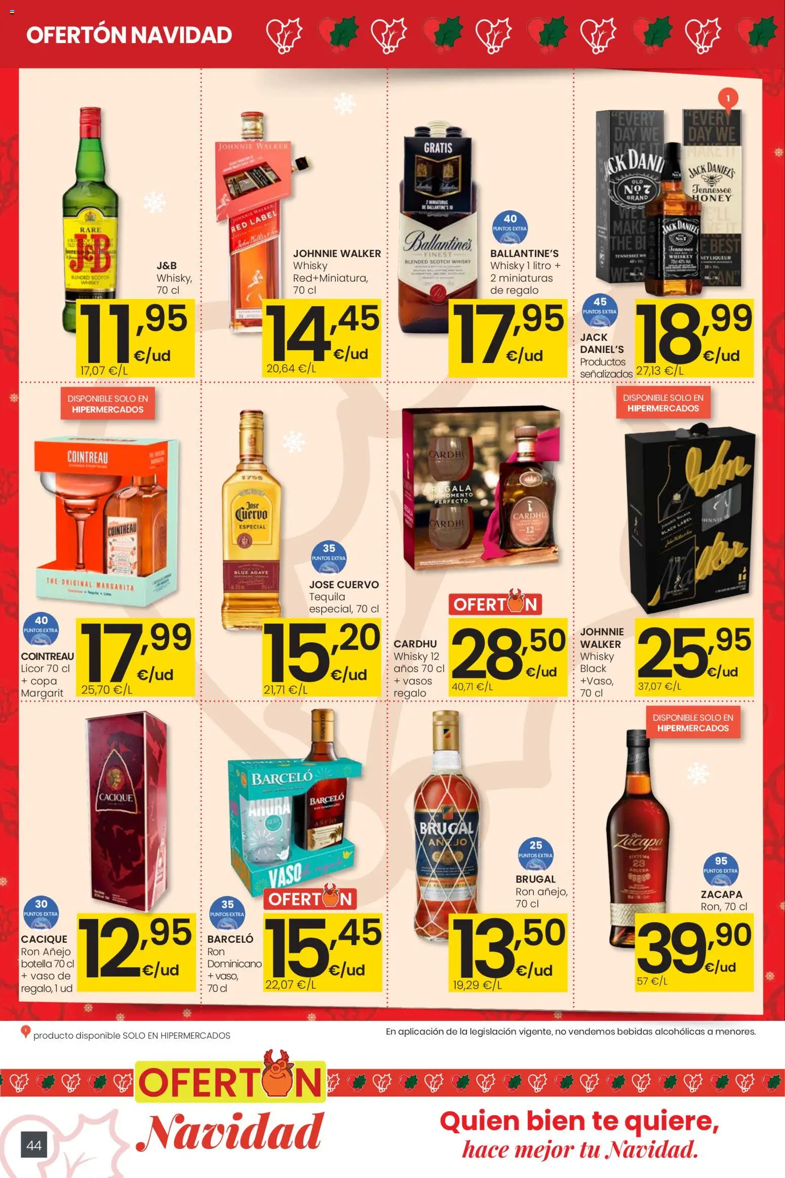 Eroski - Ofertón Navidad  │ válido desde el 27.11.2025 | Página: 44 | Productos: Licor, Vasos, Té, Whisky