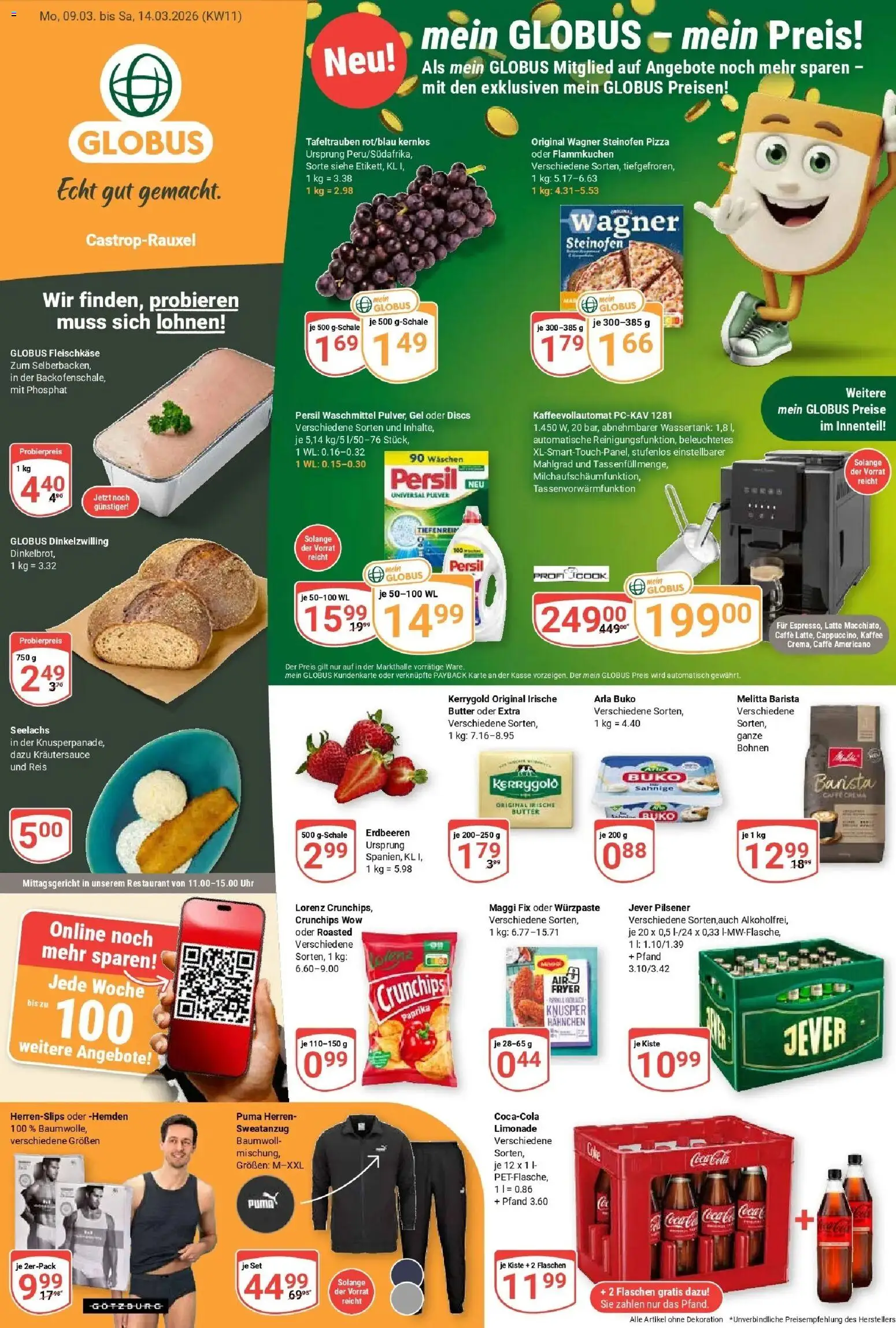 Globus prospekt Castrop-Rauxel	 – gültig ab 09.03.2026 | Seite: 1 | Produkte: Maggi, Maggi fix, Pizza, Erdbeeren