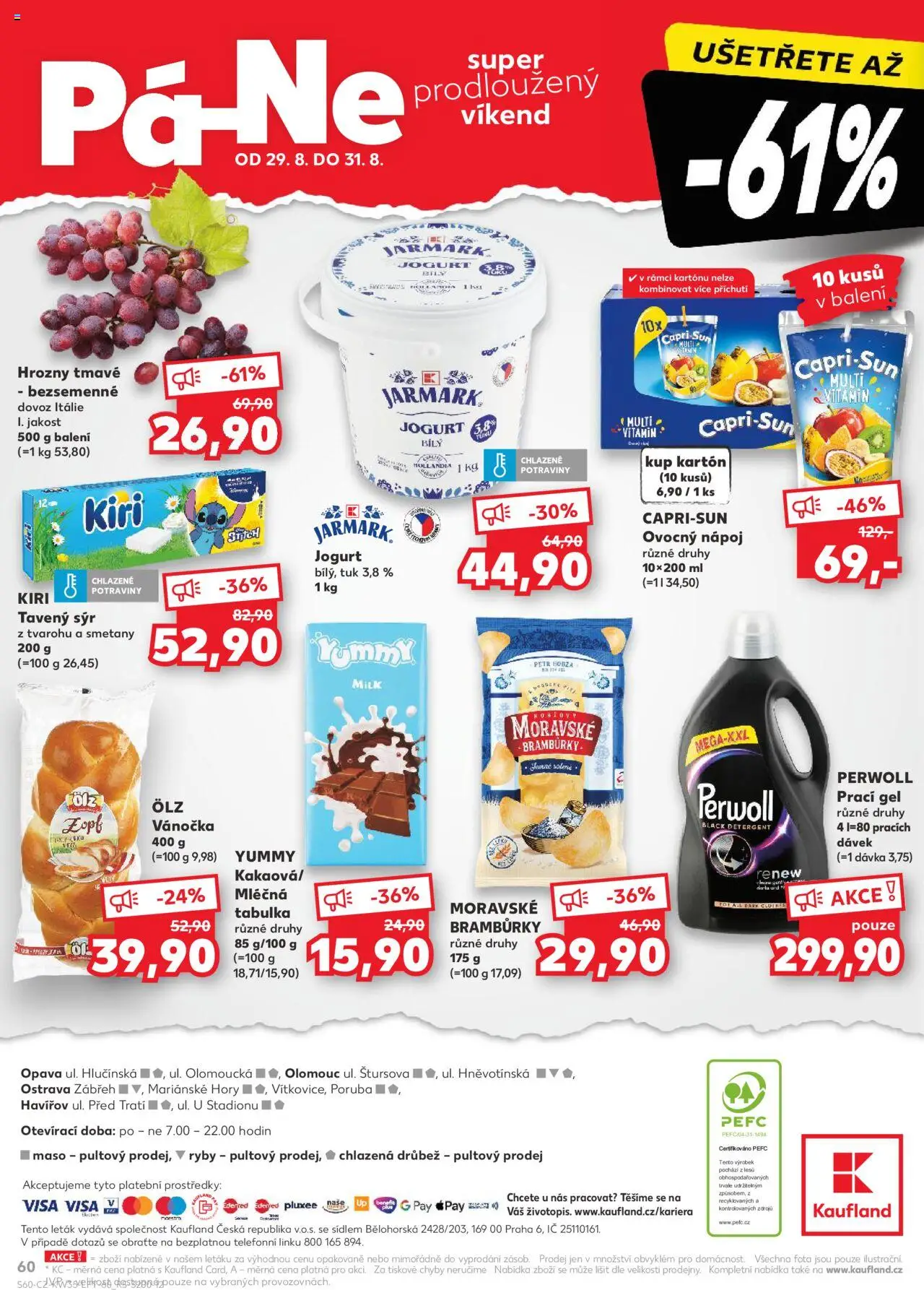 Kaufland leták - Ostrava od 27.08.2025 | Strana: 60 | Produkty: Prací gel, Jogurt, Ryby, Hrozny