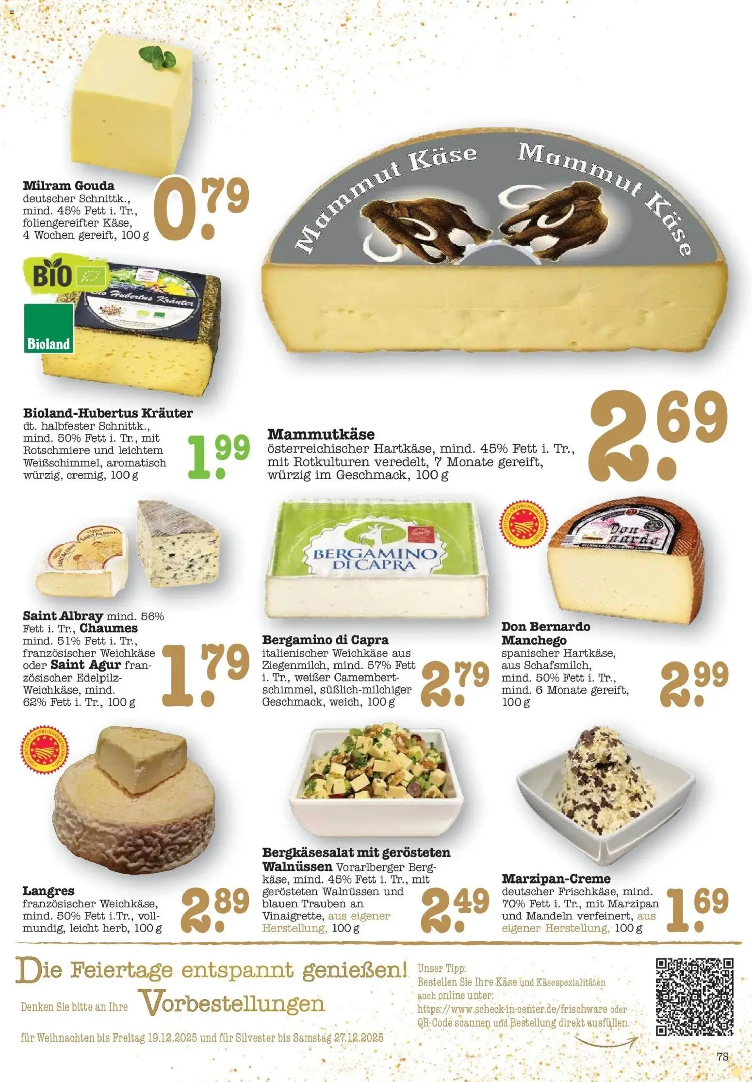 Edeka prospekt Offenbach	 – gültig ab 08.12.2025 | Seite: 7 | Produkte: Käse, Gouda, Mandeln, Milram
