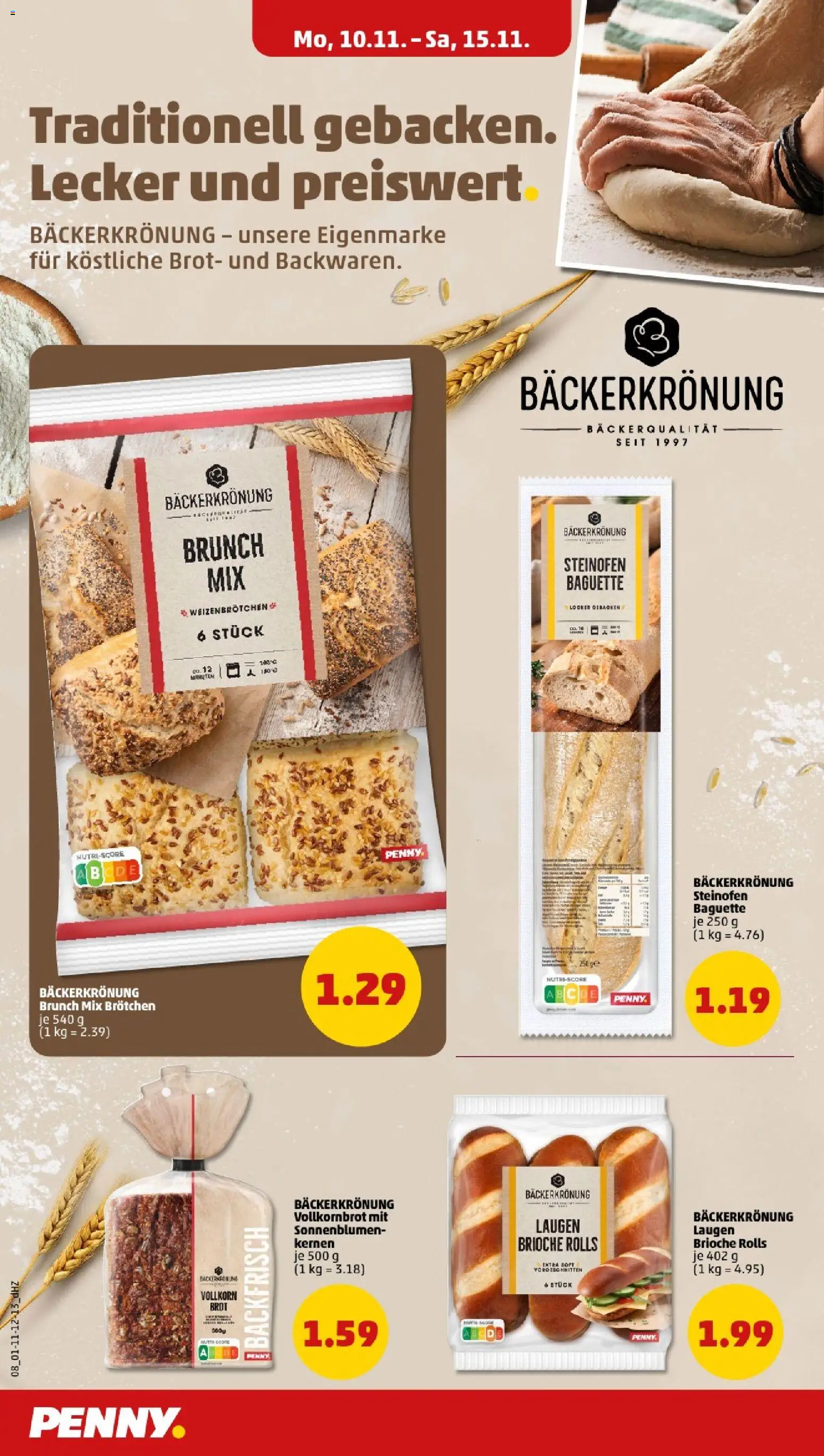 Penny - Sachsen – gültig ab 10.11.2025 | Seite: 8 | Produkte: Vollkornbrot, Baguette, Brot