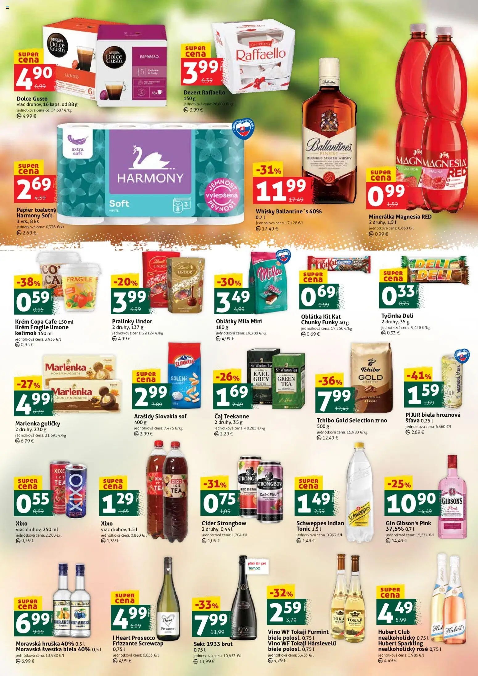 Nové COOP Jednota akcie – leták je platný od 01.05.2026 | Strana: 3 | Produkty: Dolce Gusto, Gin, Krém, Mila