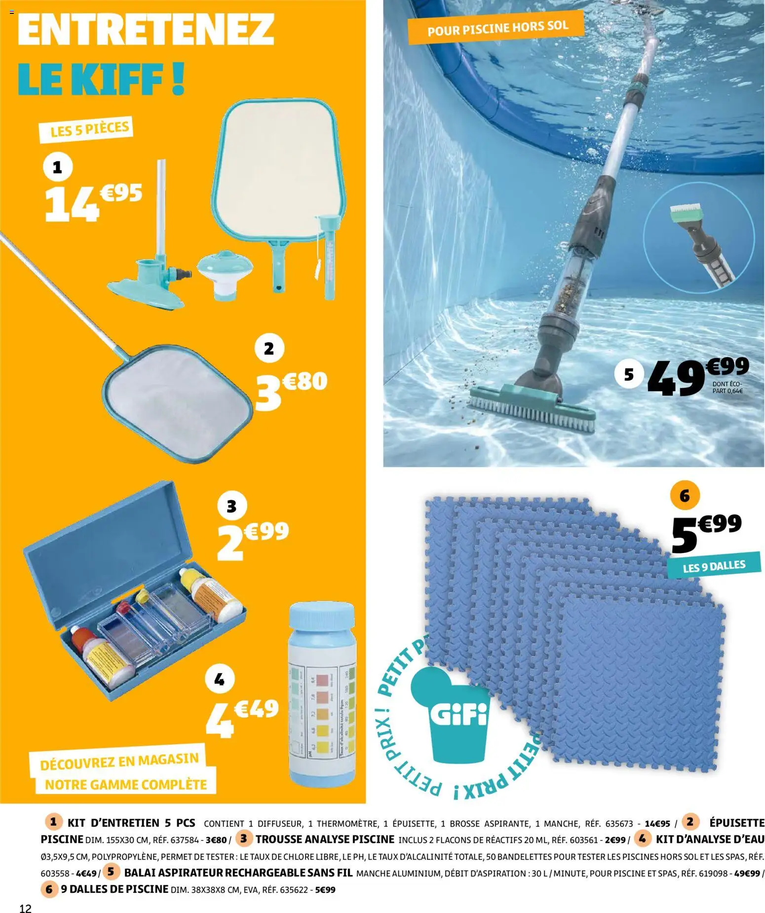 {H1} | Page: 12 | Produits: Aspirateur, Brosse, Balai