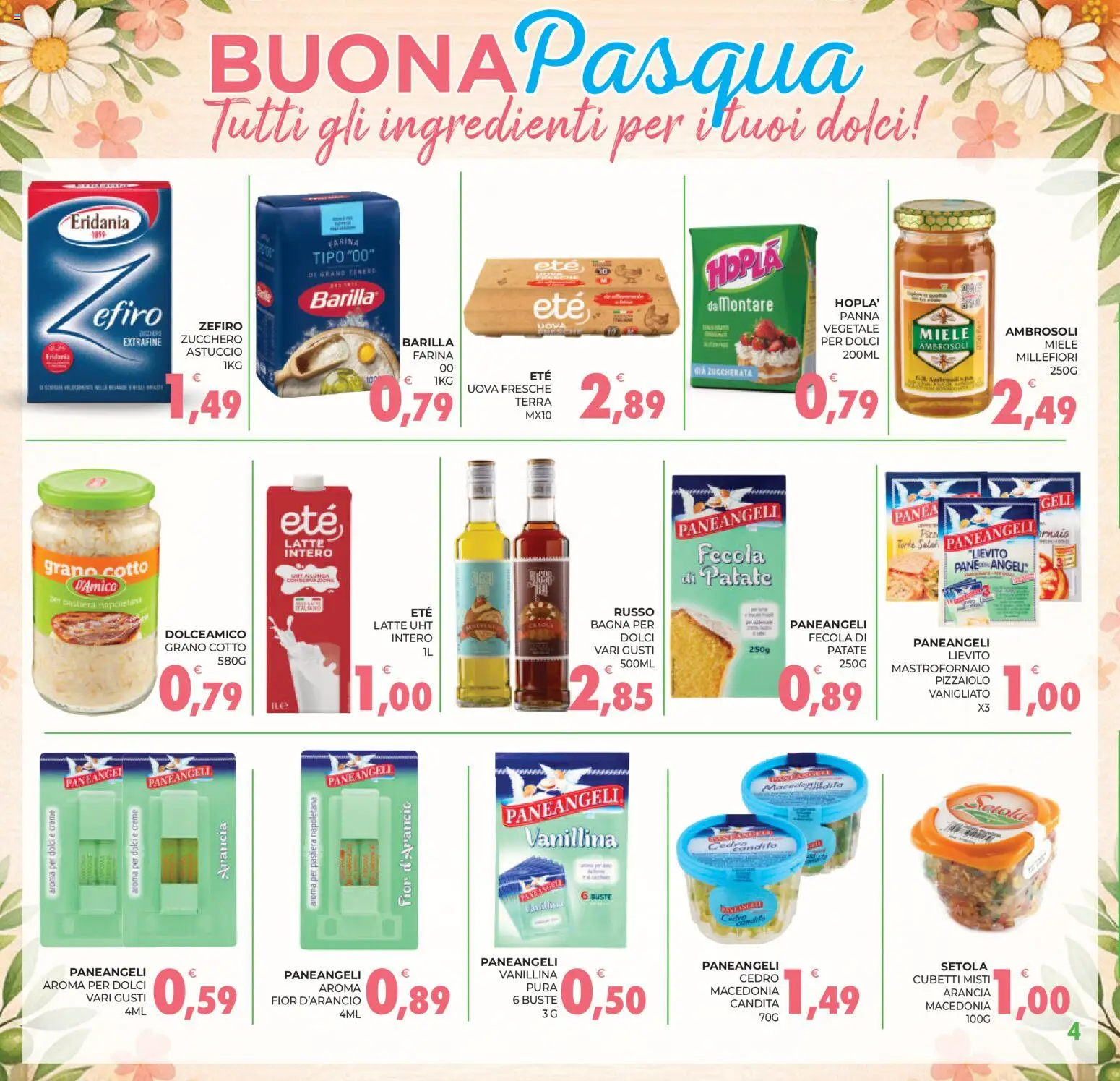 Volantino Eté del 24.03.2026 | Pagina: 4 | Prodotti: Pane, Panna, Patate, Latte