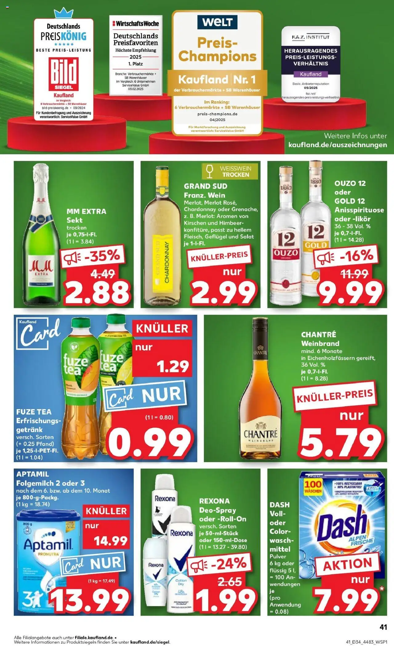 Kaufland prospekt Krefeld	 - gültig ab dem 21.08.2025 | Seite: 41 | Produkte: Weißwein, Sekt, Weißwein trocken, Grand sud